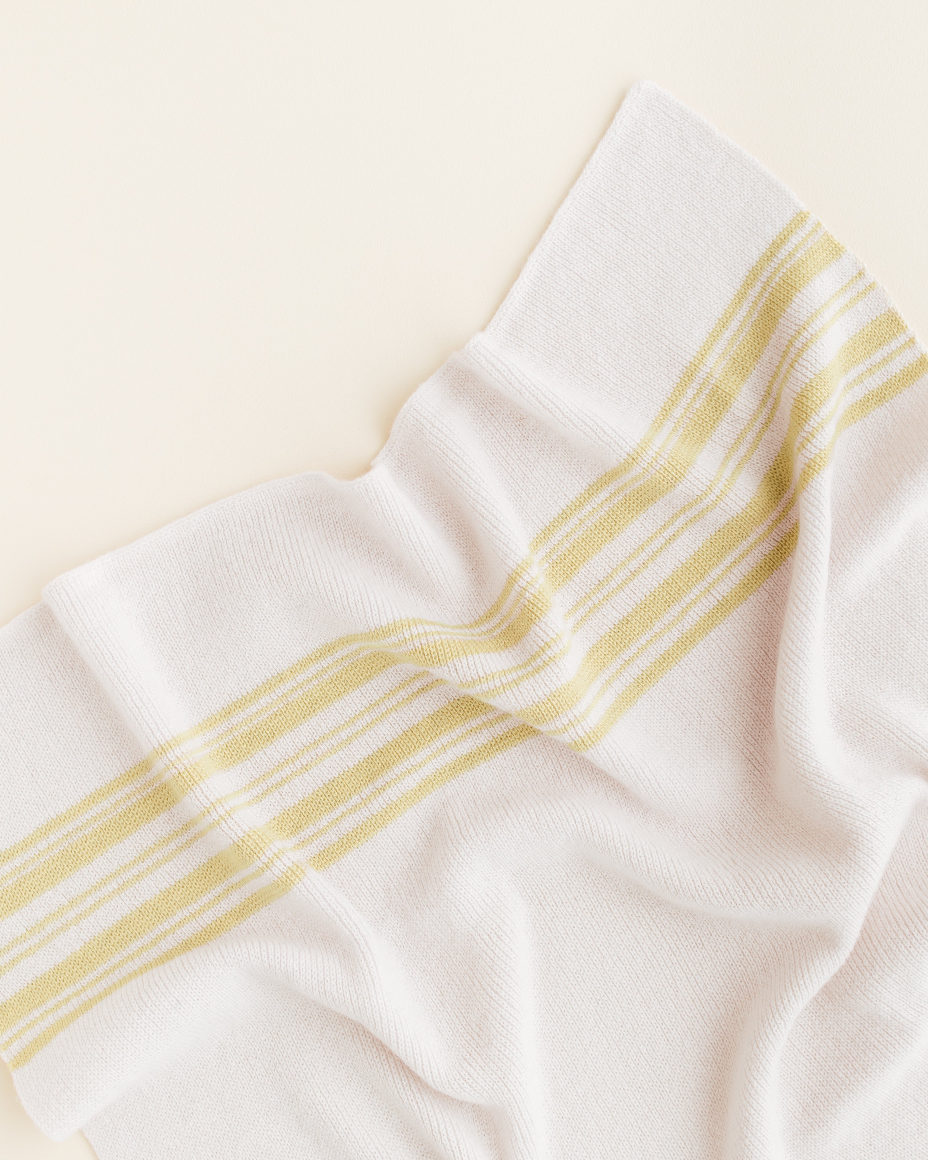 Hvid Wollen babydeken Gilbert Silver/Light Yellow