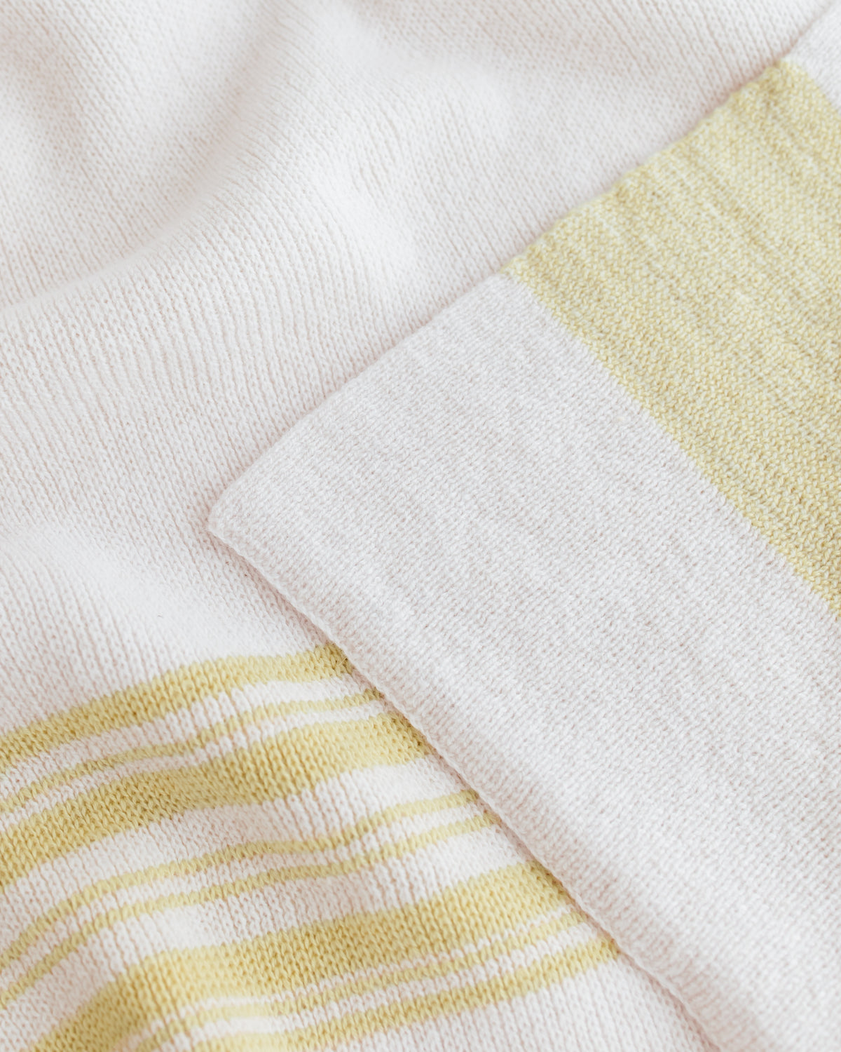Hvid Wollen babydeken Gilbert Silver/Light Yellow