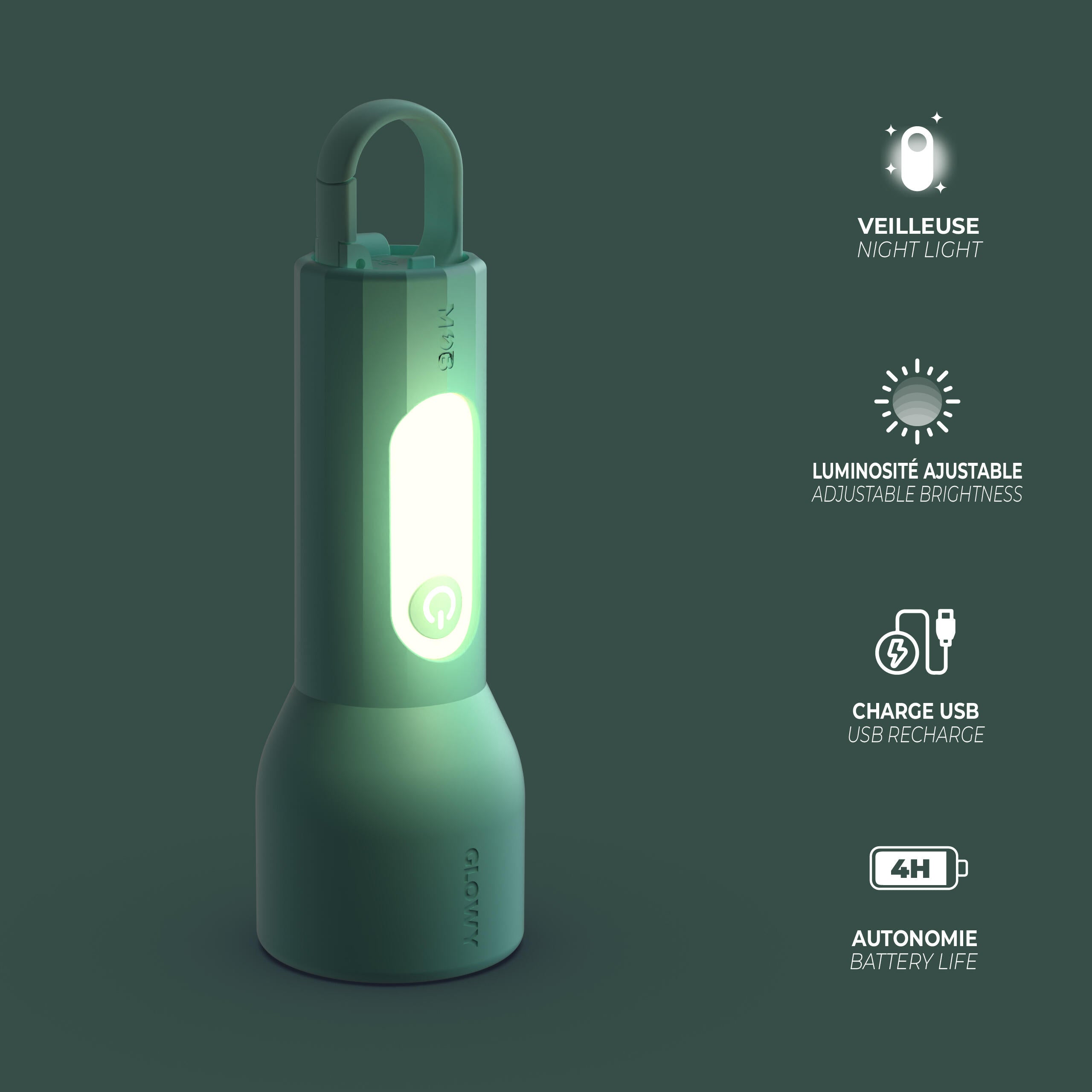 MOB - Glowy zaklamp & nachtlampje - Blauw