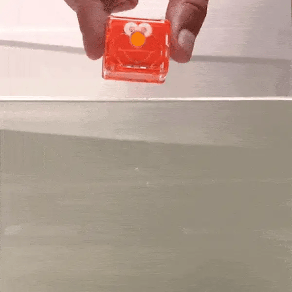 Glo Pals - sensorische lichtgevende blokjes voor in bad of sensorisch spel - Sesamstraat Elmo - 2 stuks incl. speelvriendje