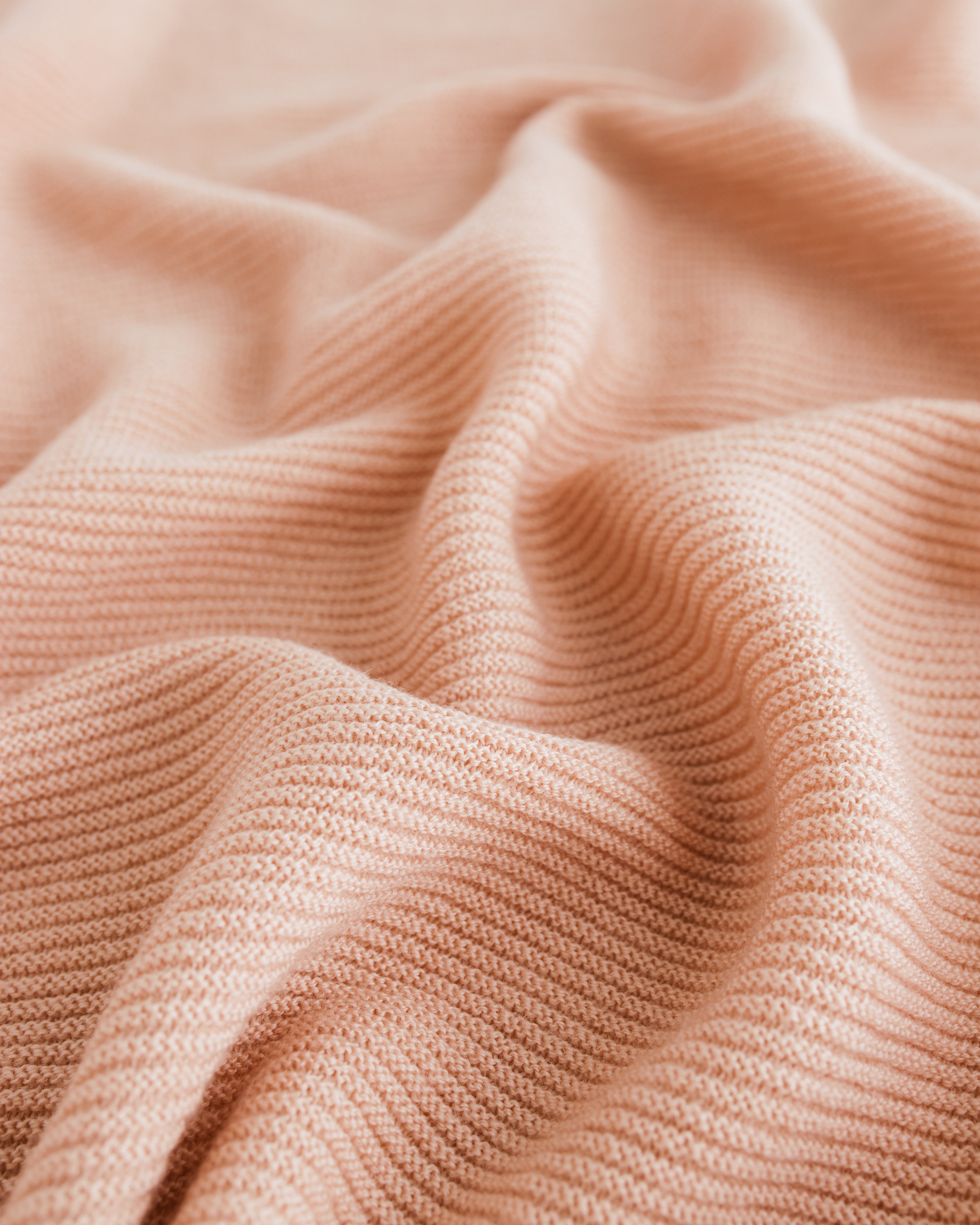 Hvid Wollen babydeken Gust Apricot
