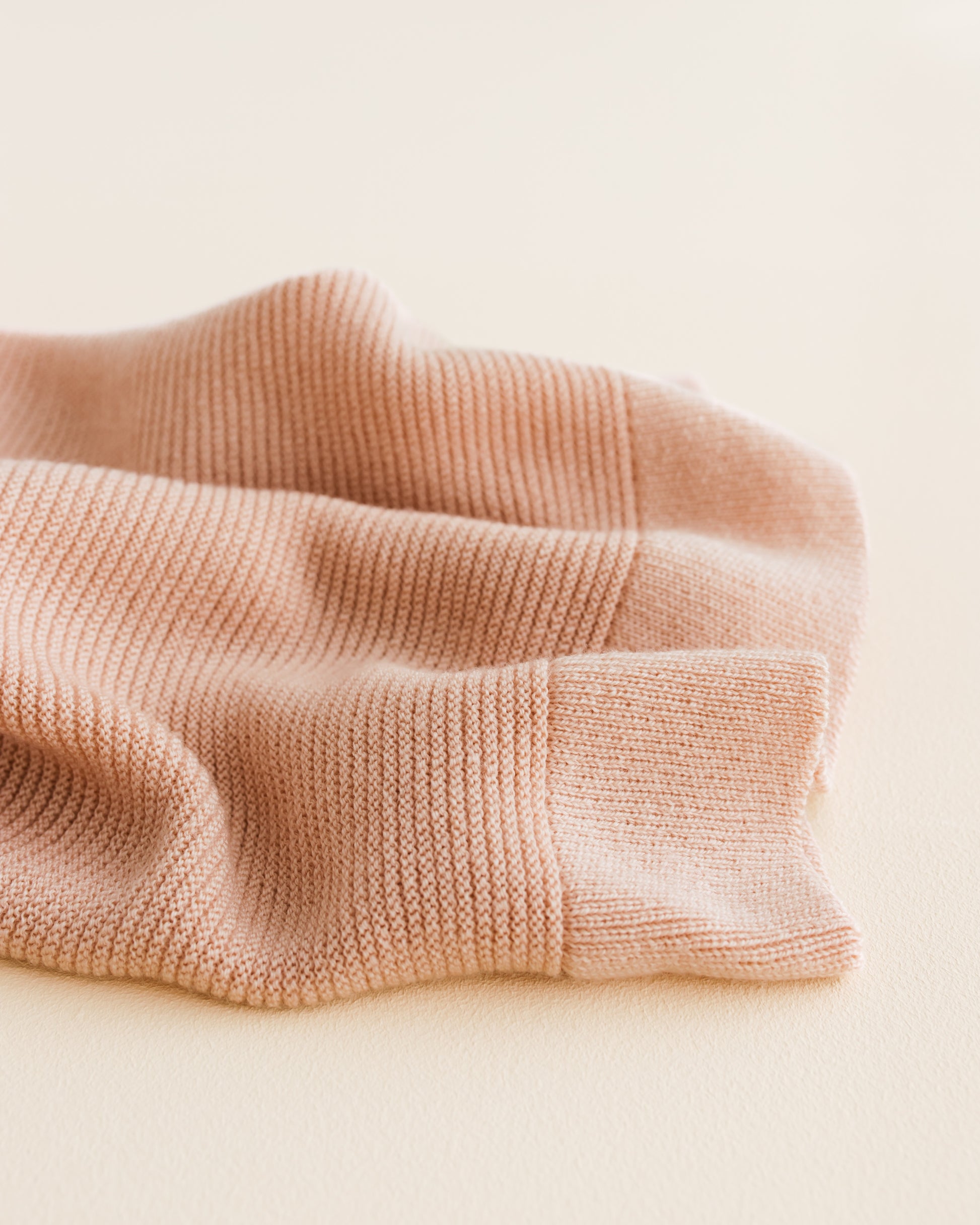 Hvid Wollen babydeken Gust Apricot