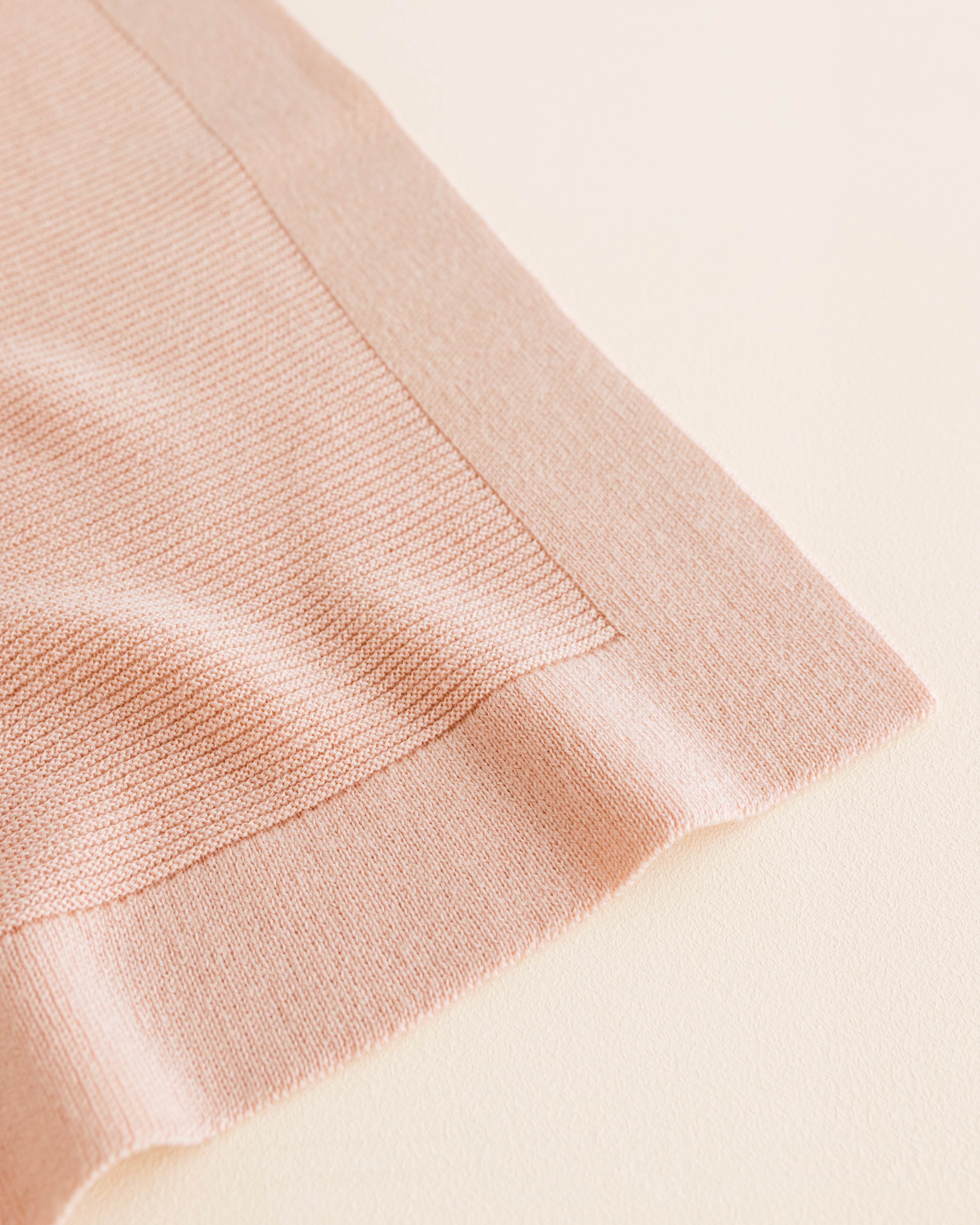 Hvid Wollen babydeken Gust Apricot