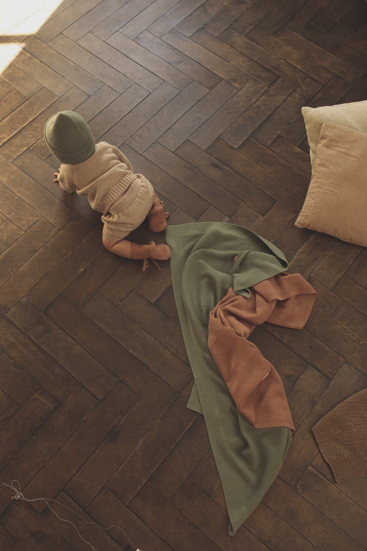 Hvid Wollen babydeken Gust Artichoke