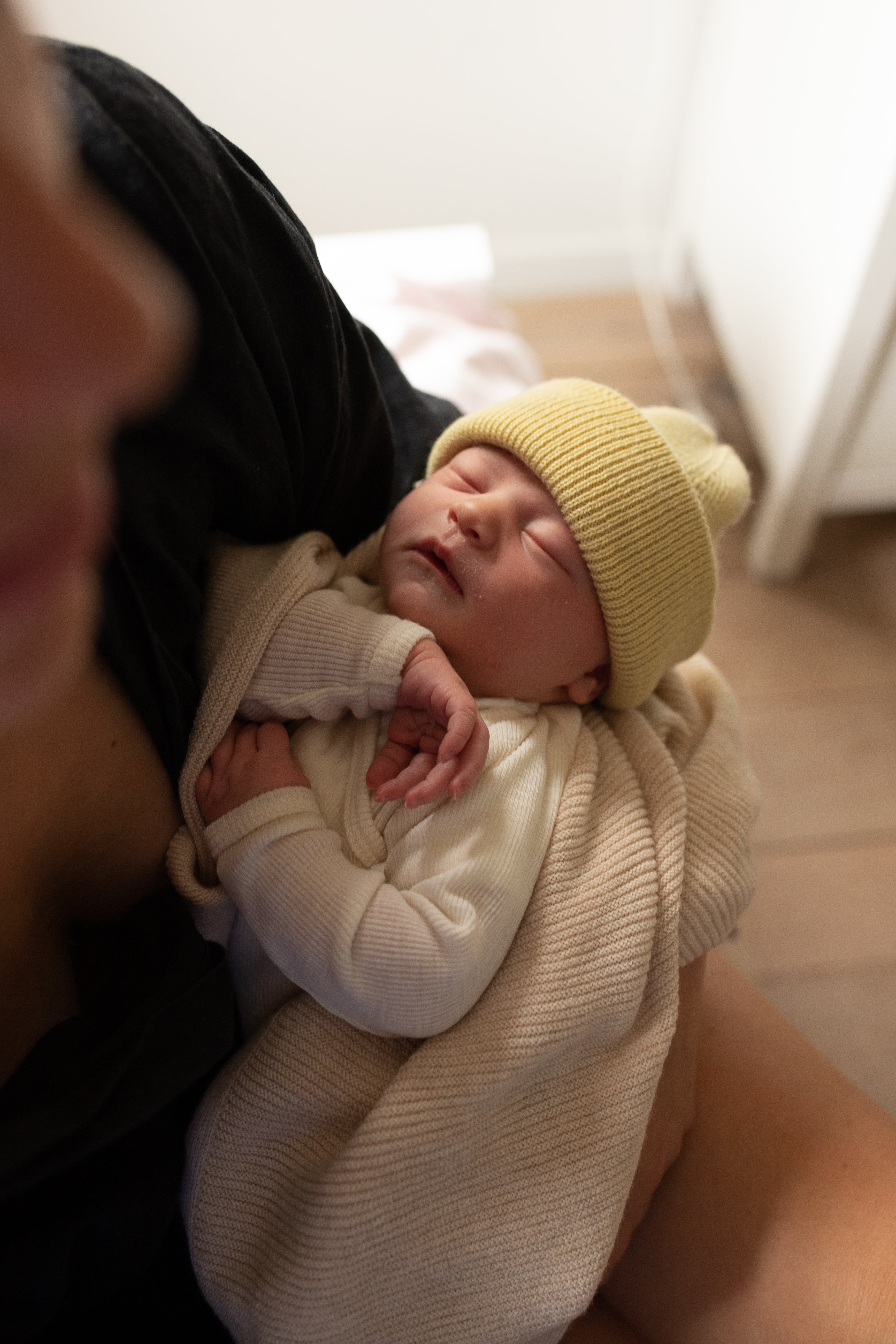 Hvid Wollen babydeken Gust Cream