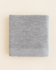 Hvid Wollen babydeken Gust Grey Melange
