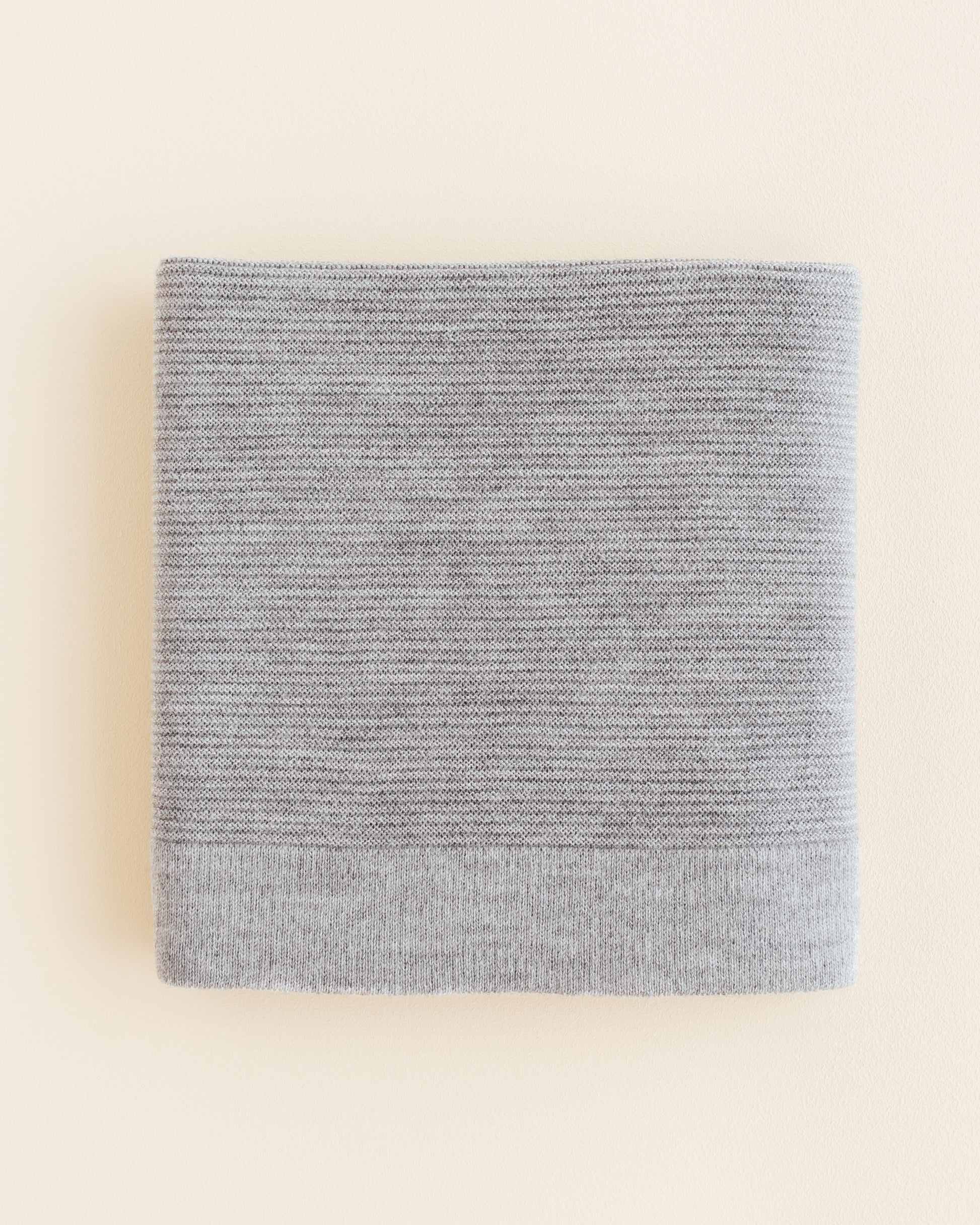 Hvid Wollen babydeken Gust Grey Melange