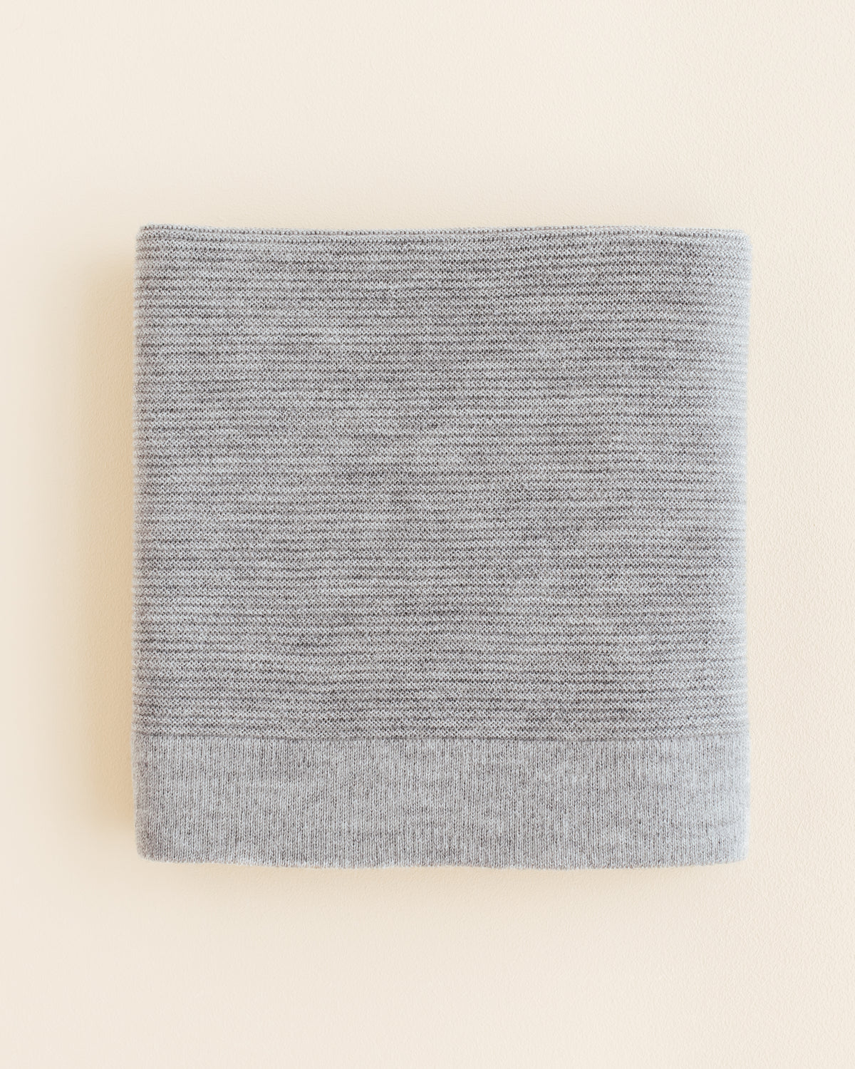 Hvid Wollen babydeken Gust Grey Melange