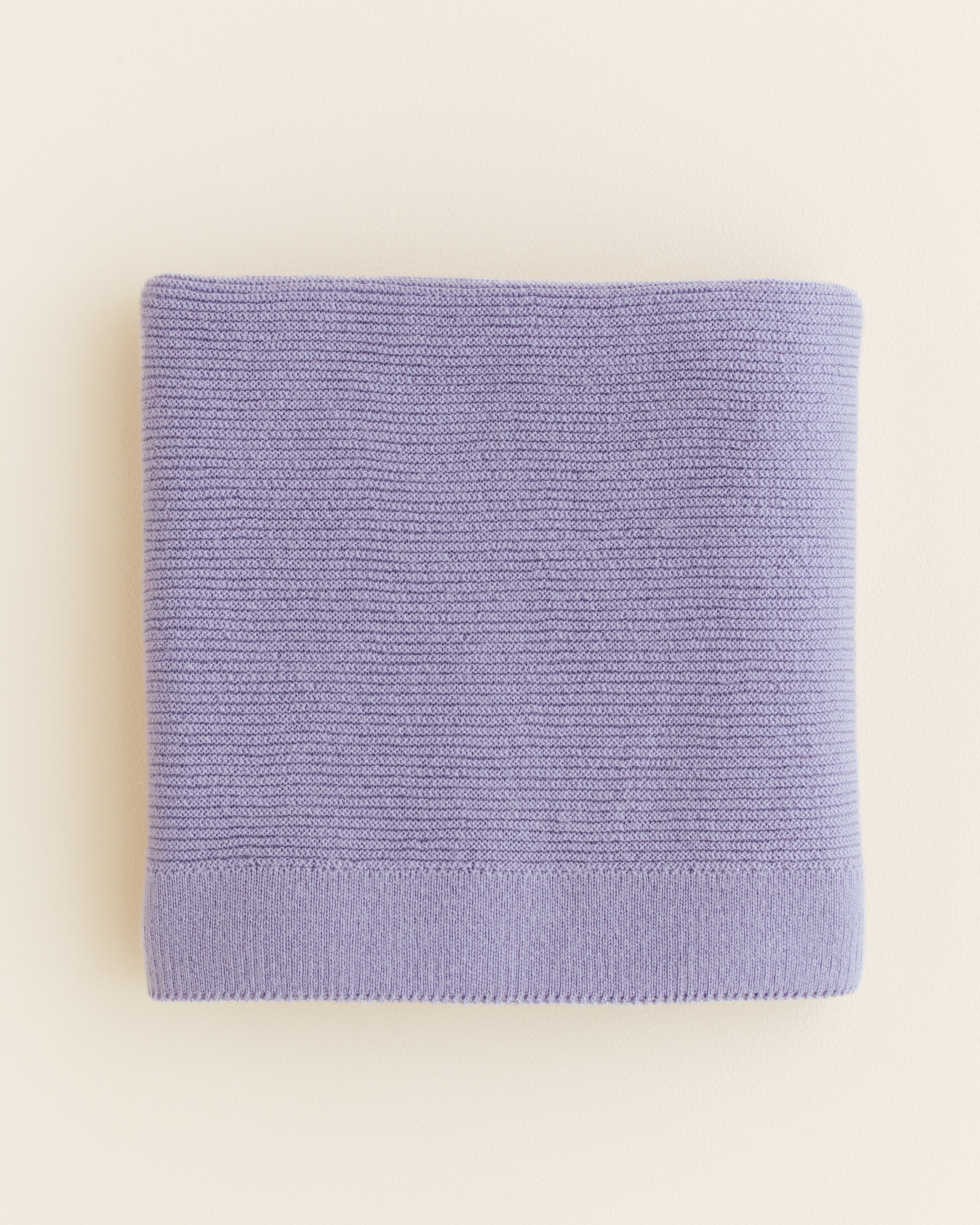 Hvid Wollen babydeken Gust Lilac