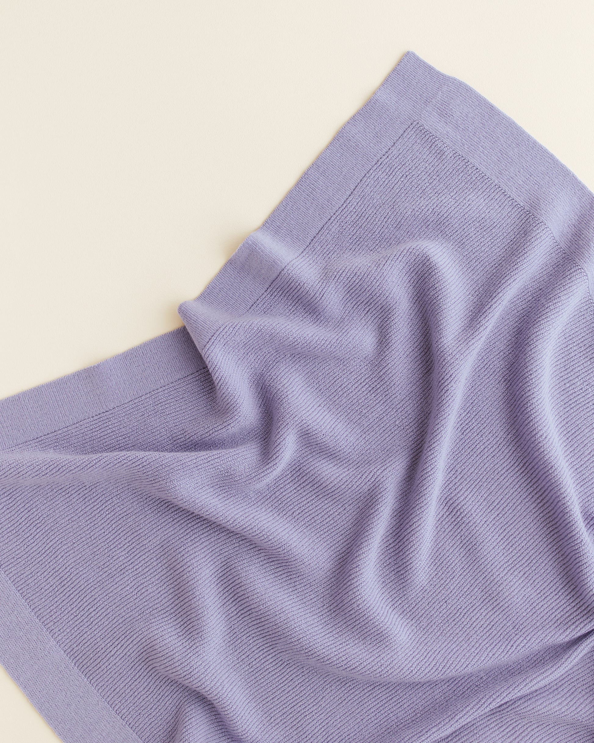Hvid Wollen babydeken Gust Lilac