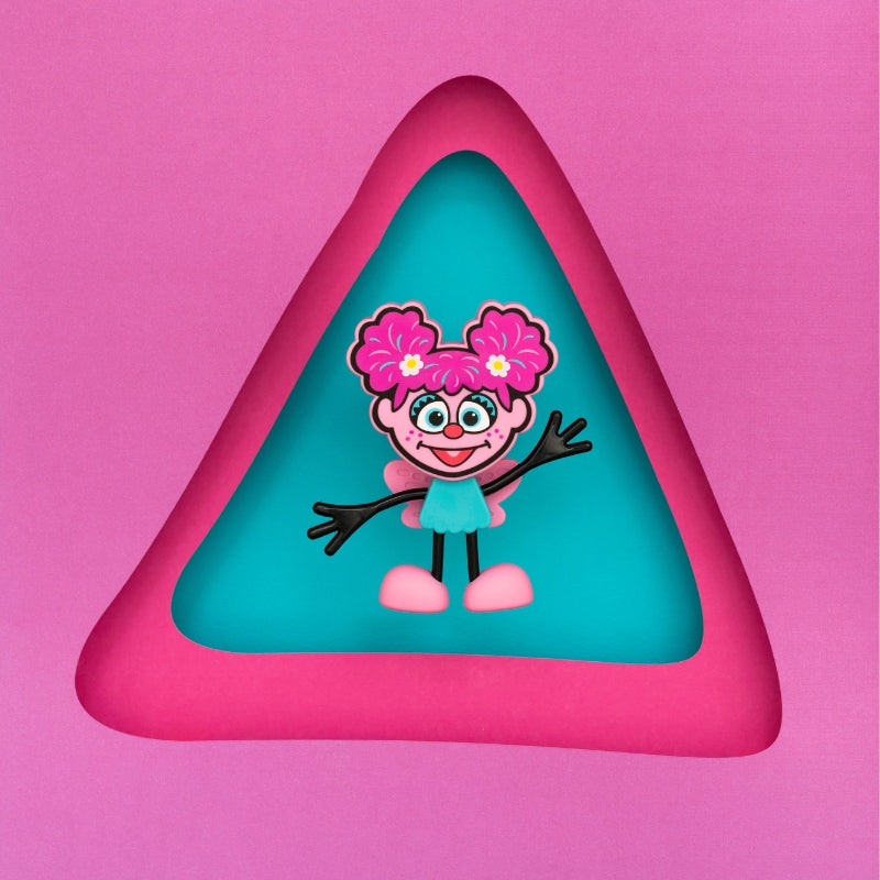 Glo Pals - sensorische lichtgevende blokjes voor in bad of sensorisch spel - Sesamstraat Abby - 2 stuks incl. speelvriendje