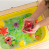 Glo Pals - sensorische lichtgevende blokjes voor in bad of sensorisch spel - Sesamstraat Elmo - 4 stuks