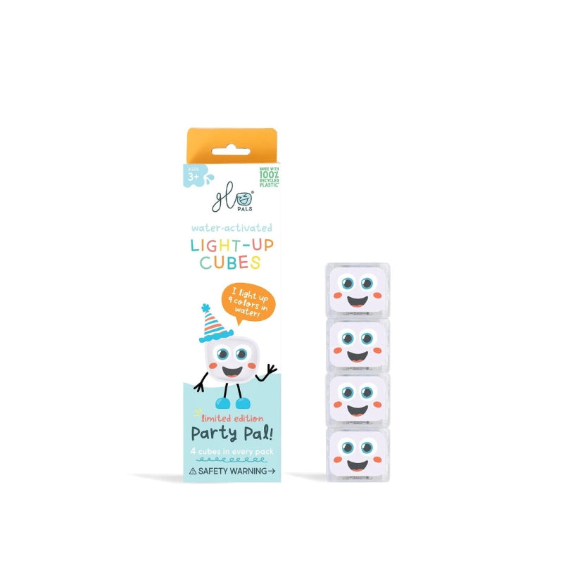 Verpakking met vier lichtgevende blokjes van Party Pal