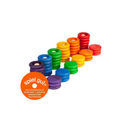 Gekleurde Munten en ringen van Grapat aangeraden door spiel gut.