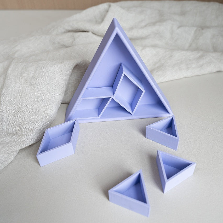 Grennn - inlegdriehoek 'mandigo' pastel paars