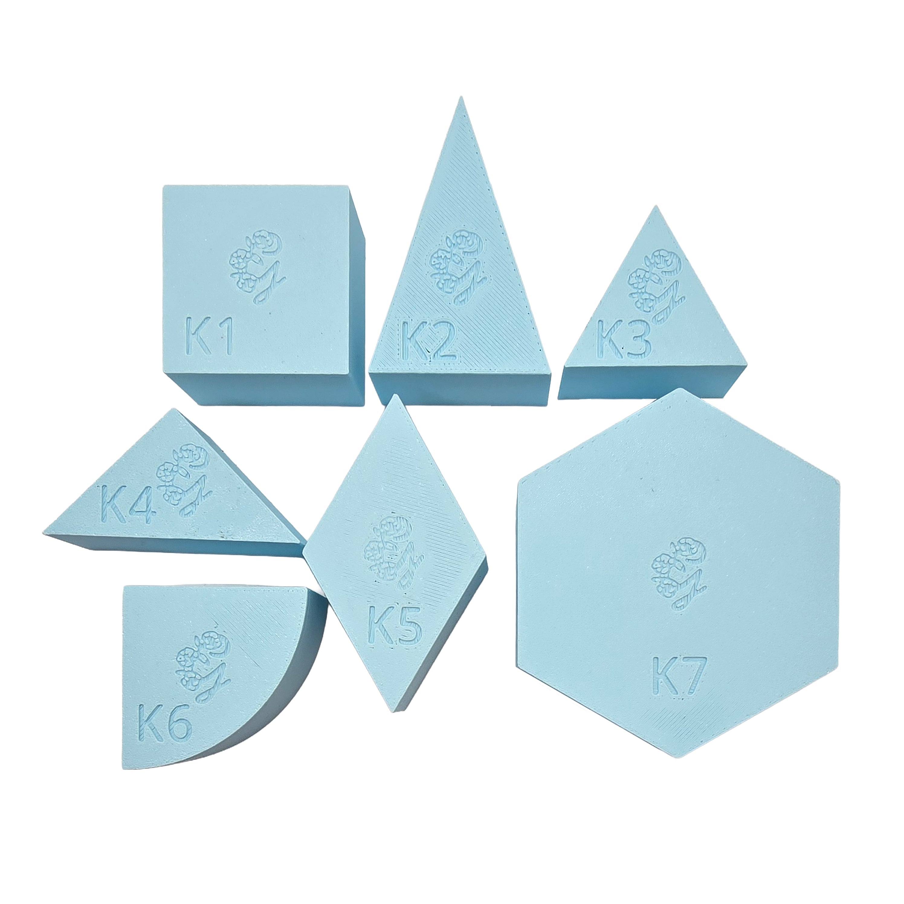 Grennn - speelbakje 'mandigo' pastel blauw zeshoekig (K7)