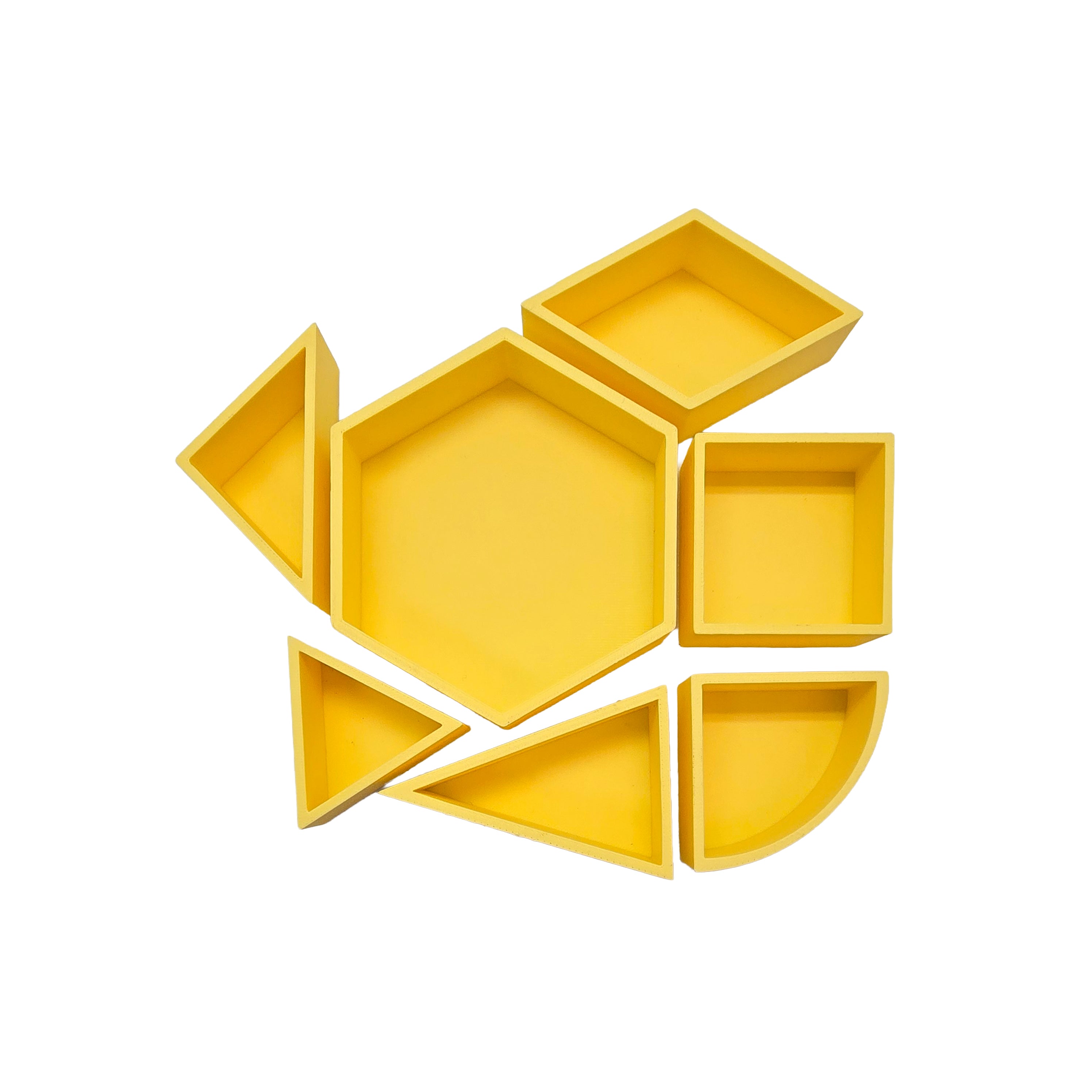 Grennn - speelbakje 'mandigo' pastel geel kwartcirkel (G6)