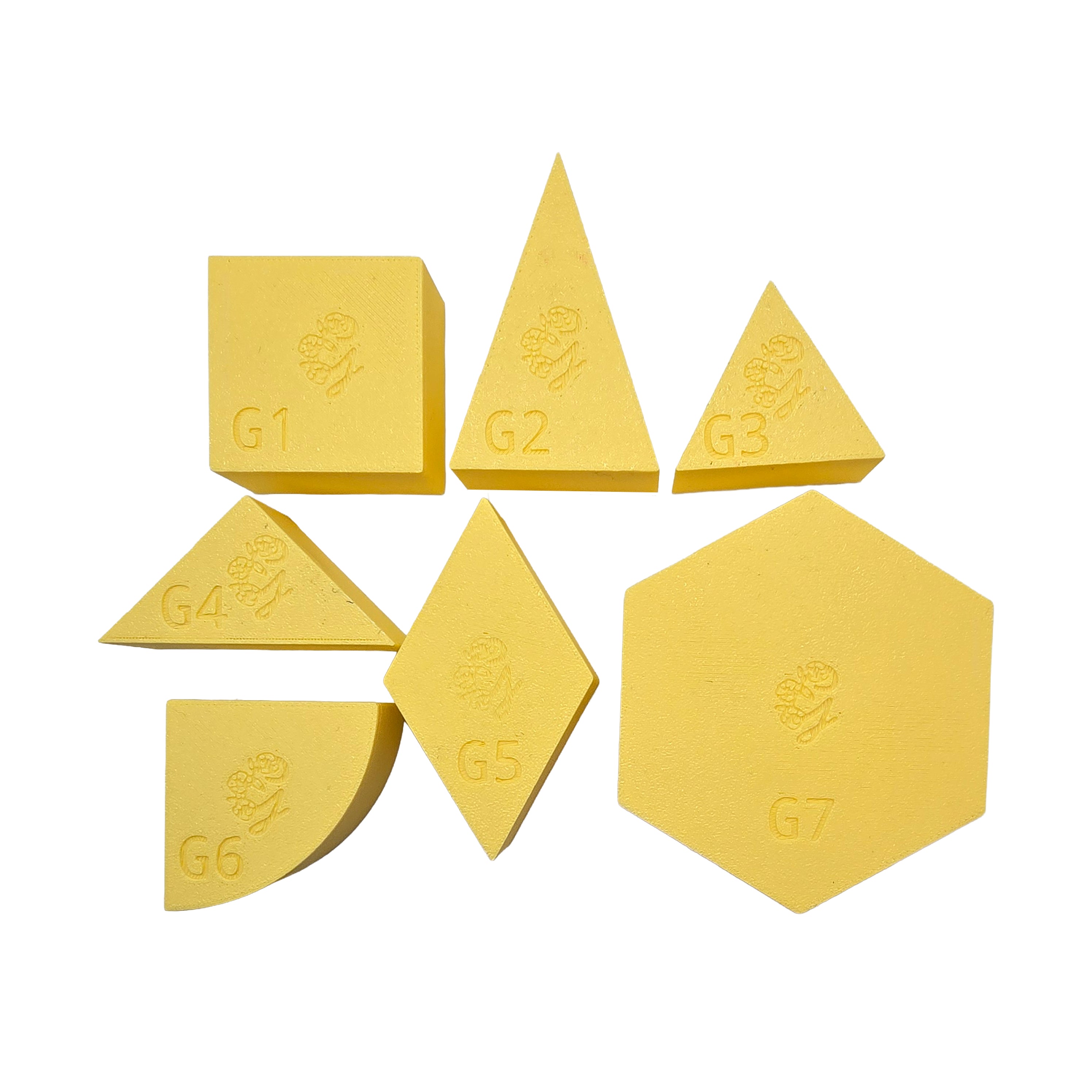 Grennn - speelbakje 'mandigo' pastel geel kwartcirkel (G6)