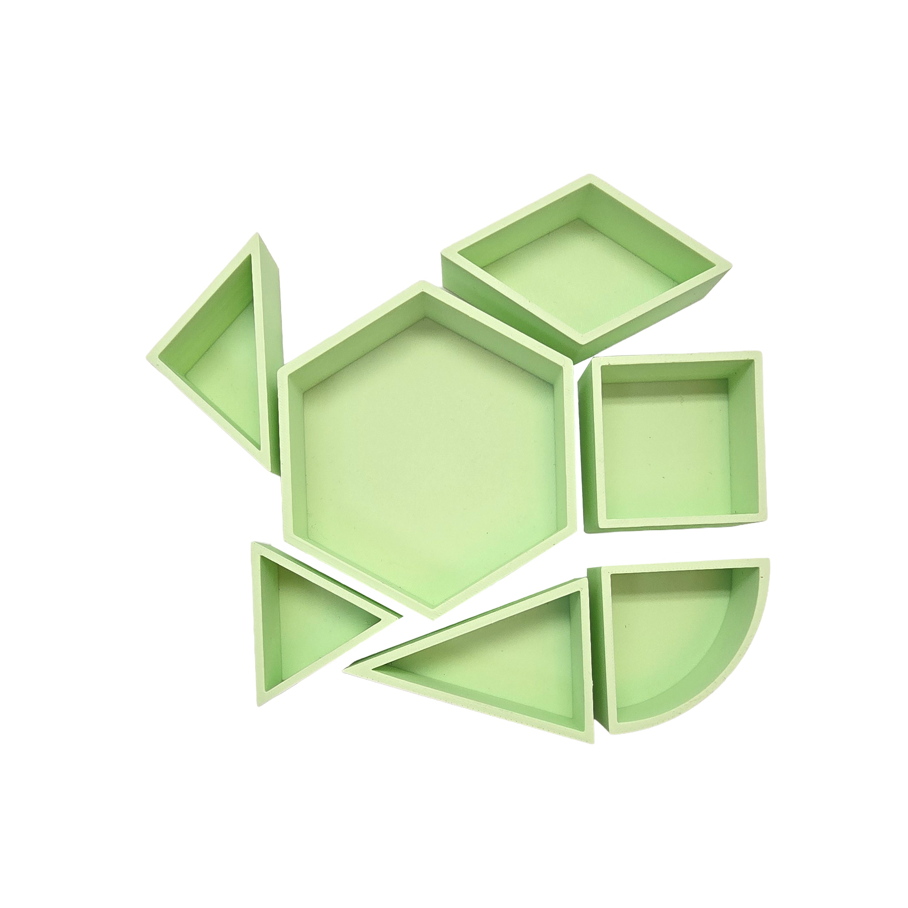 Grennn - speelbakje 'mandigo' pastel groen zeshoekig (J7)