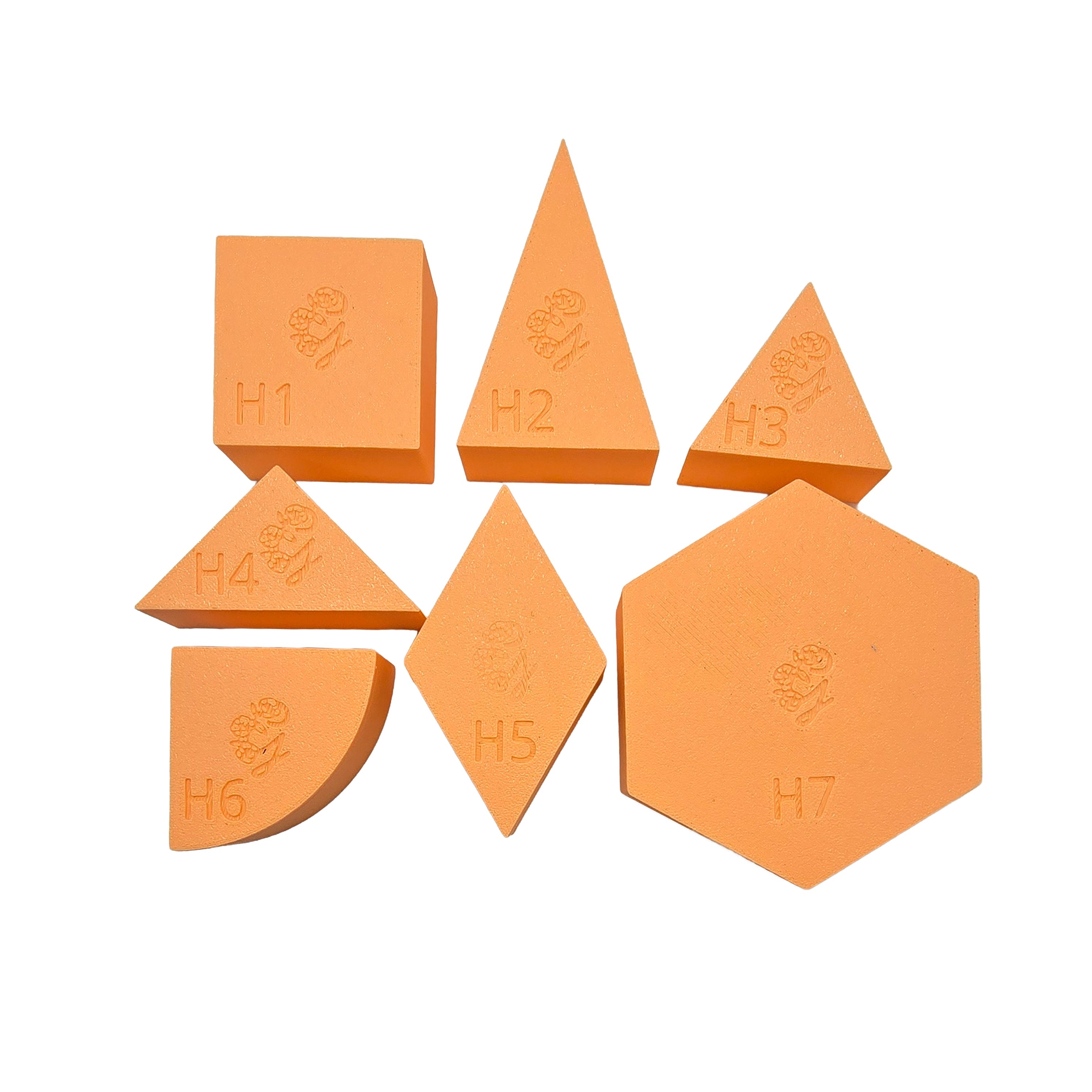 Grennn speelbakje 'mandigo' pastel oranje zeshoekig (H7)