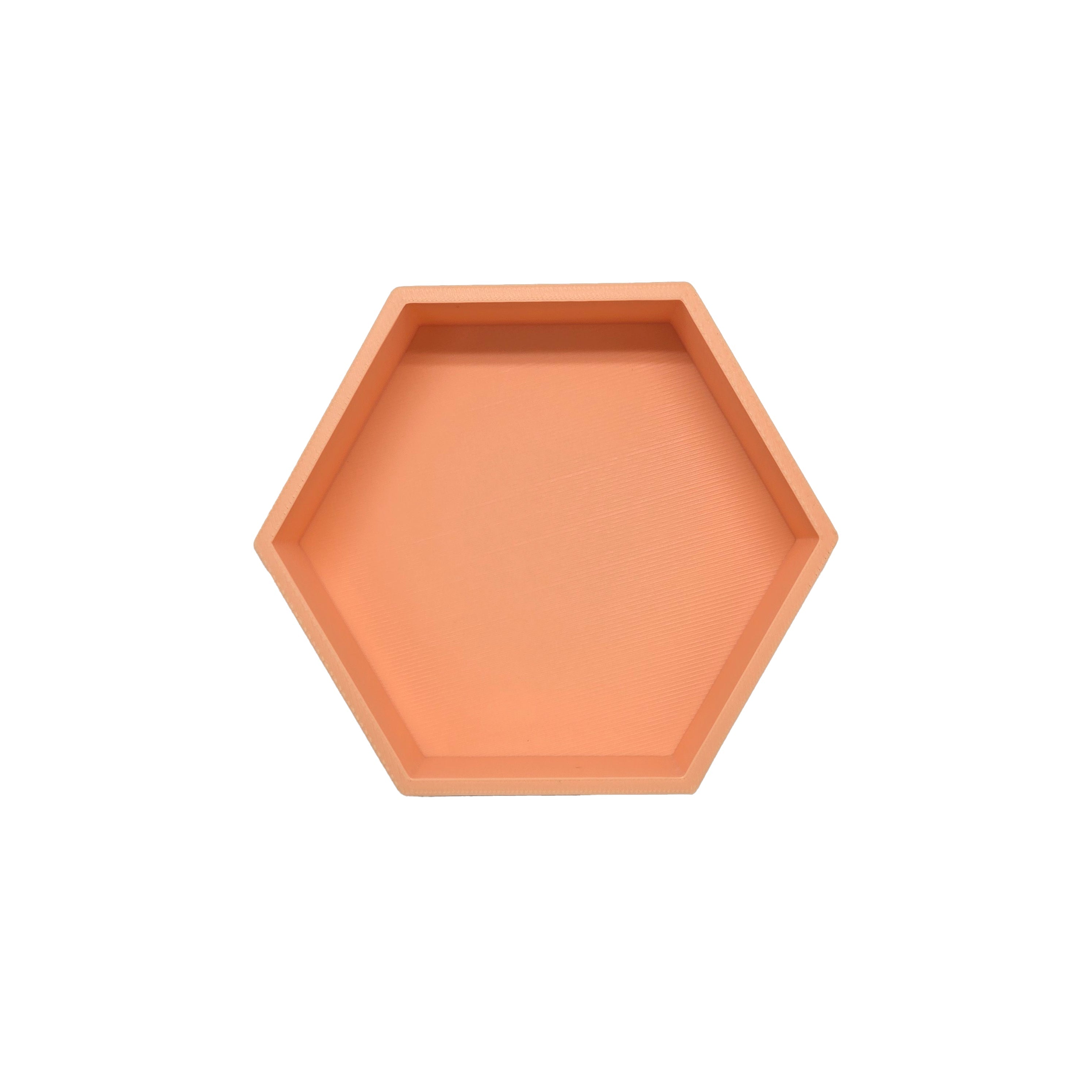 Grennn speelbakje 'mandigo' pastel oranje zeshoekig (H7)