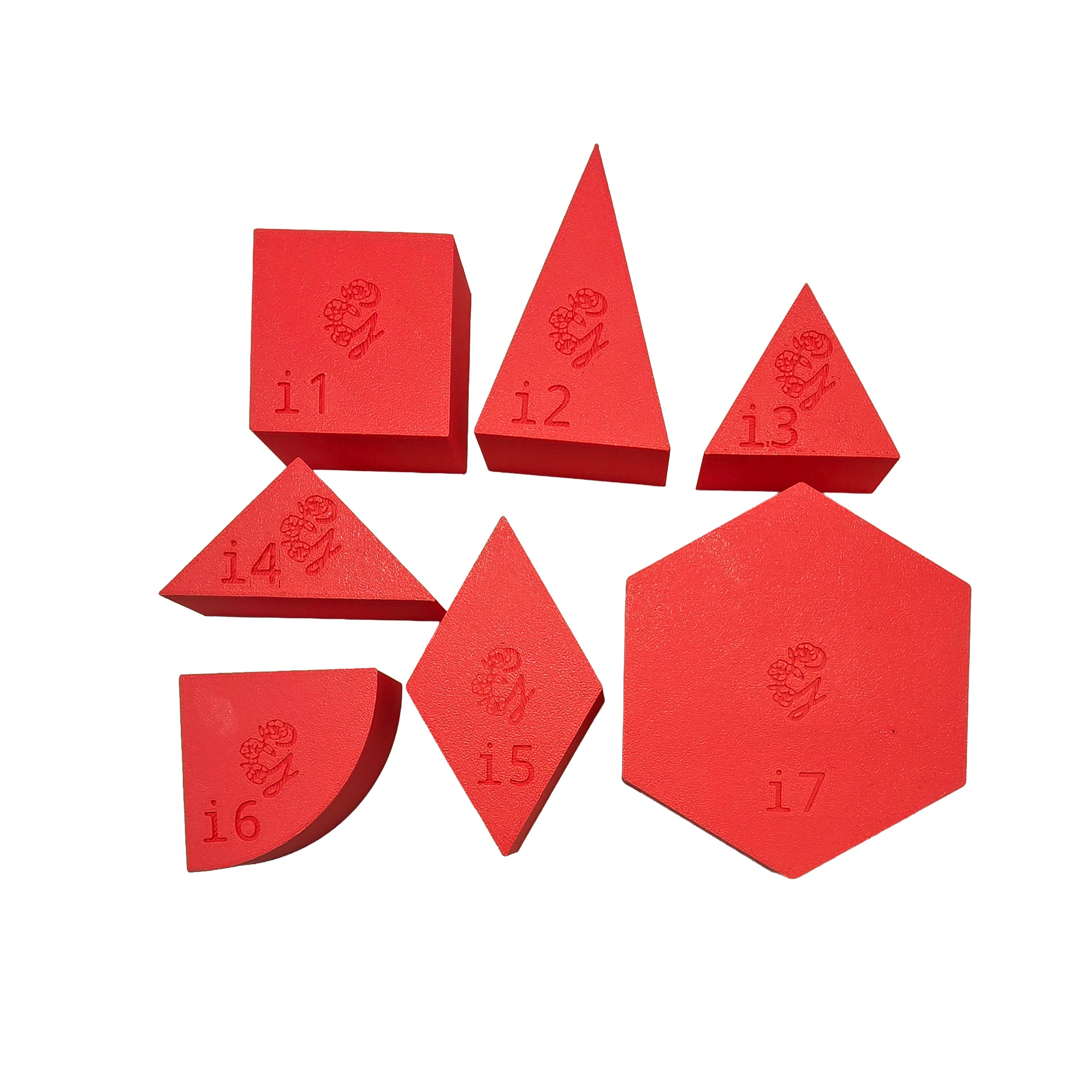 Grennn - speelbakje 'mandigo' pastel rood zeshoekig (I7)