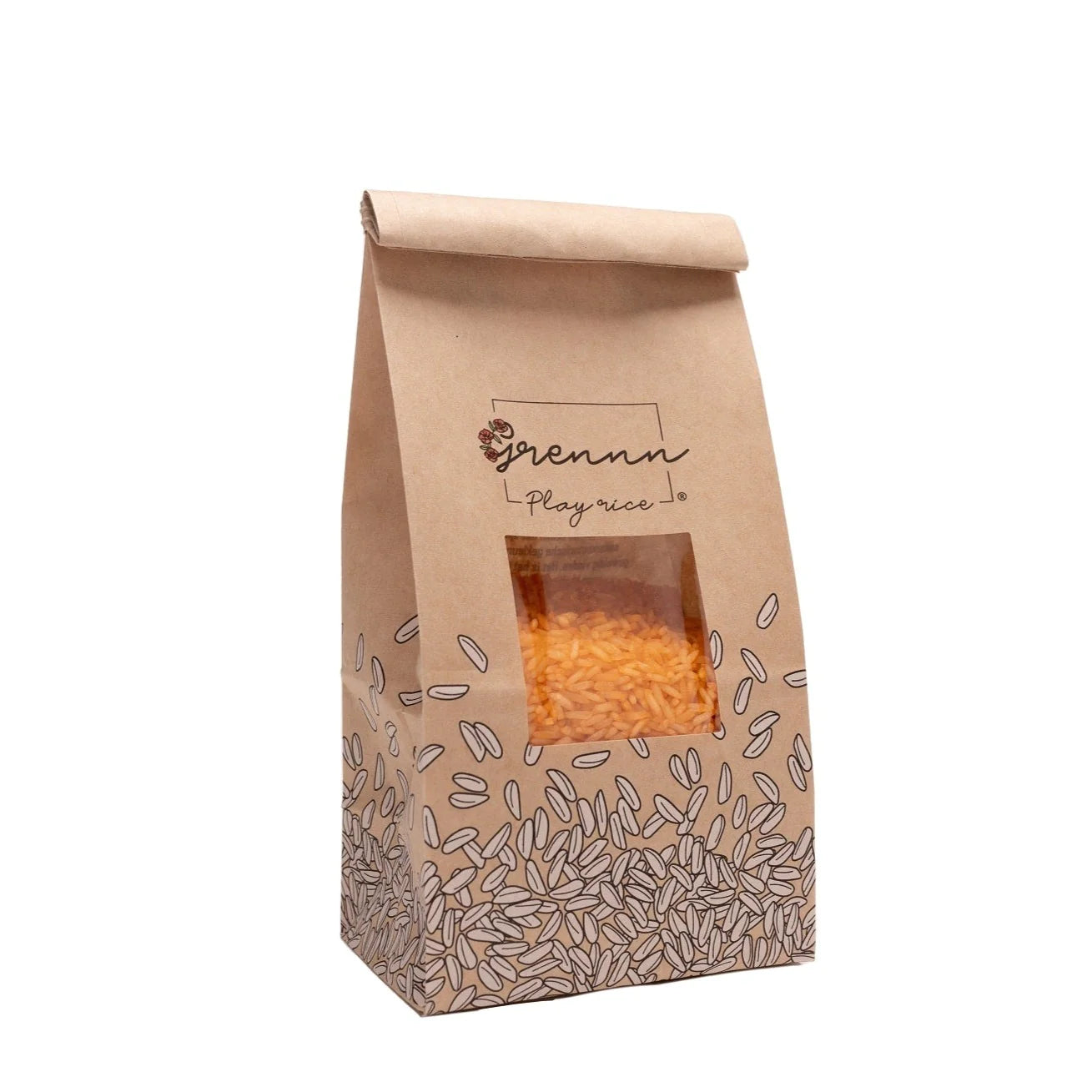 Grennn - Gekleurde sensorische rijst 500 gram - Oranje