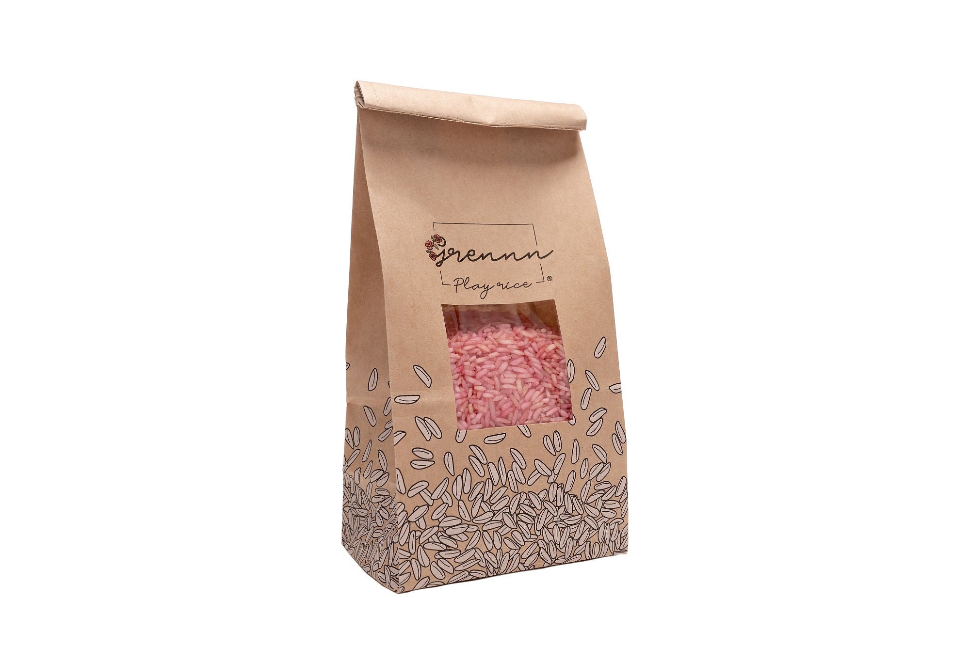 Grennn - Gekleurde sensorische rijst 500 gram - Roze