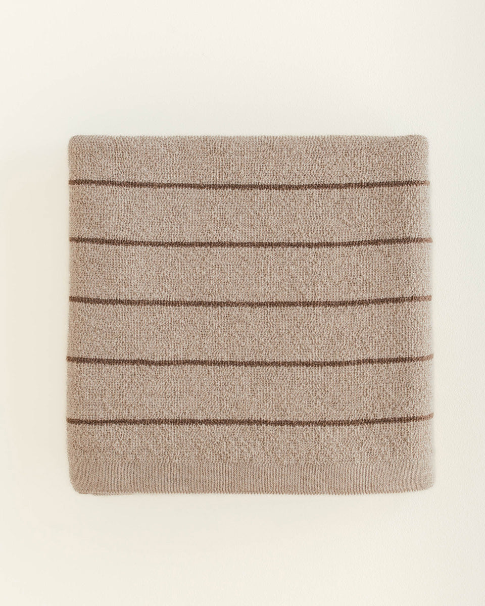 Hvid - Wollen babydeken Harry Sand/Mocha