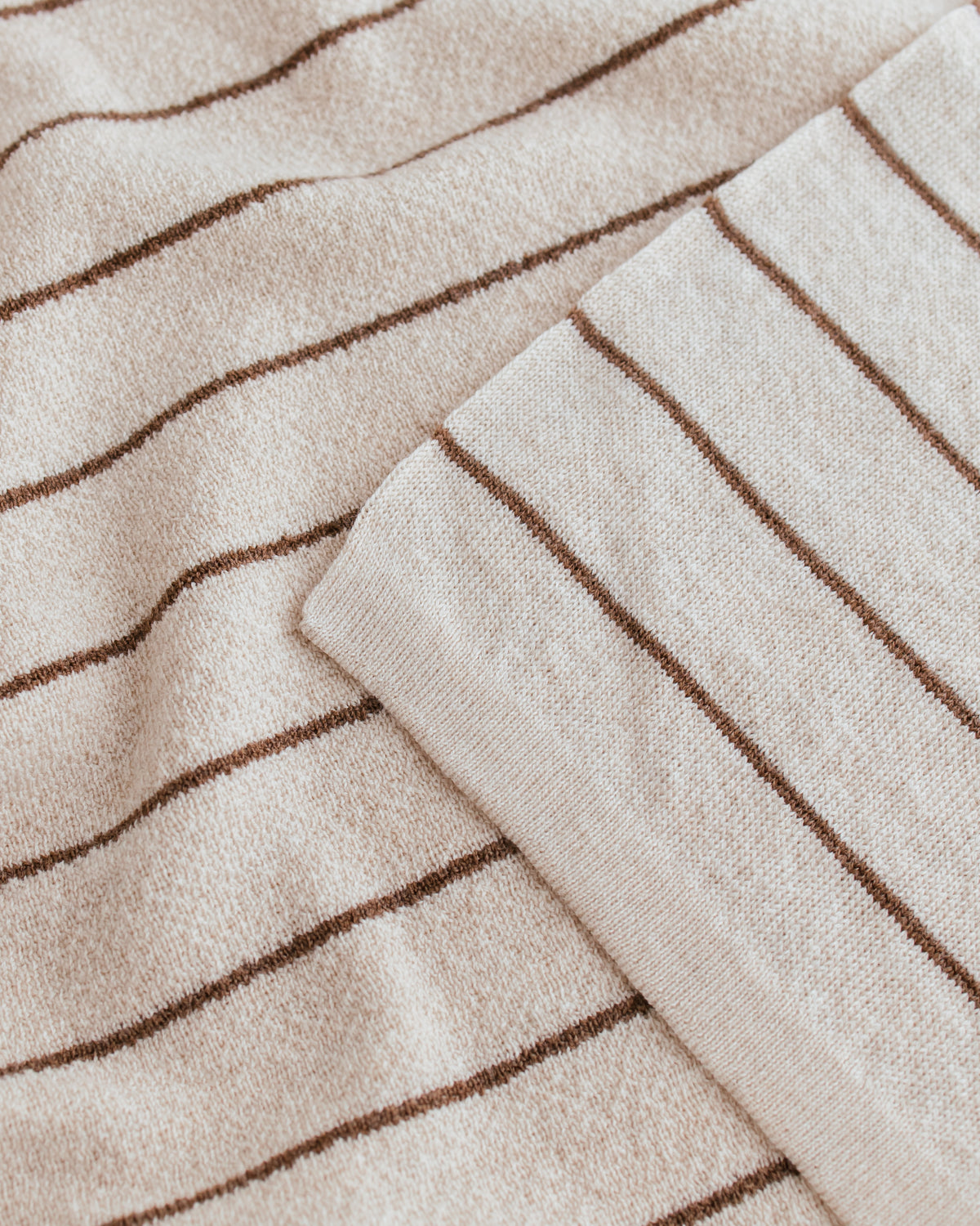 Hvid Wollen babydeken Harry Cream/Mocha