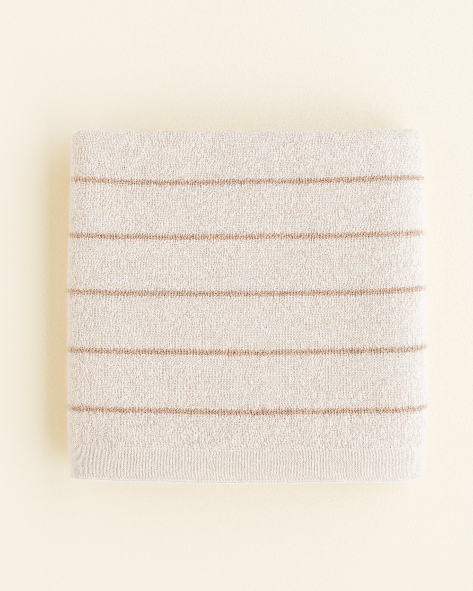 Hvid Wollen babydeken Harry Cream/Sand