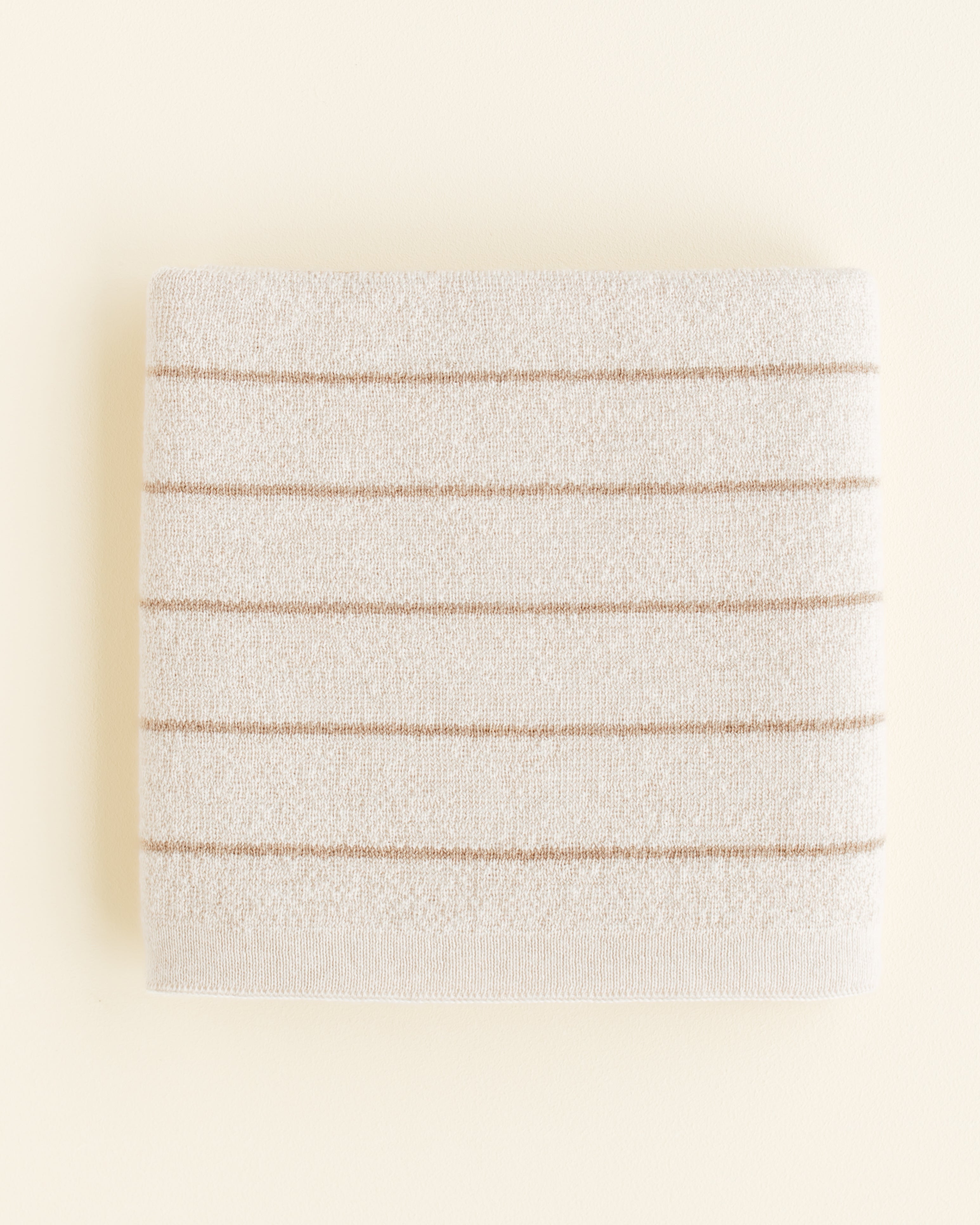 Hvid Wollen babydeken Harry Cream/Sand
