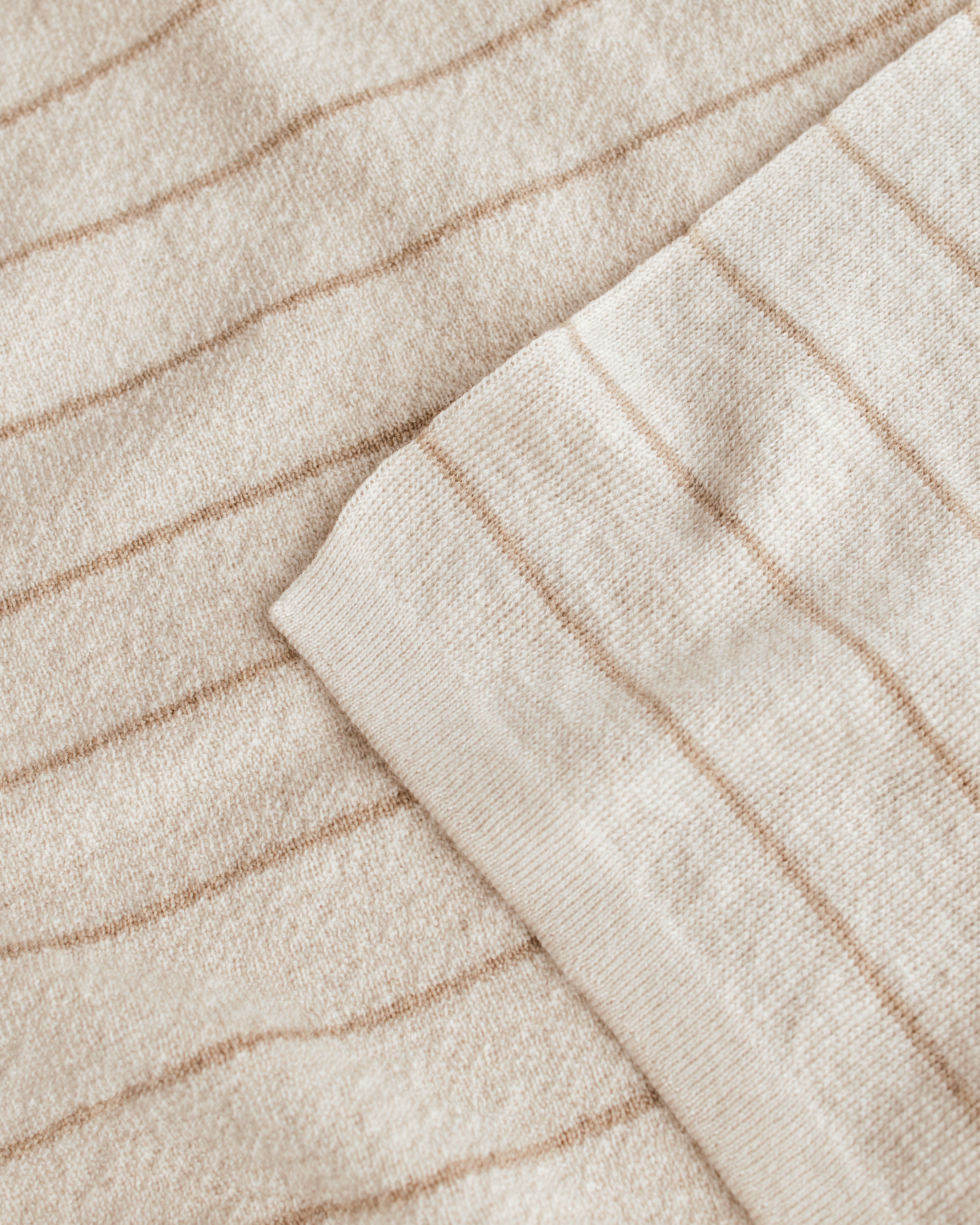Hvid Wollen babydeken Harry Cream/Sand