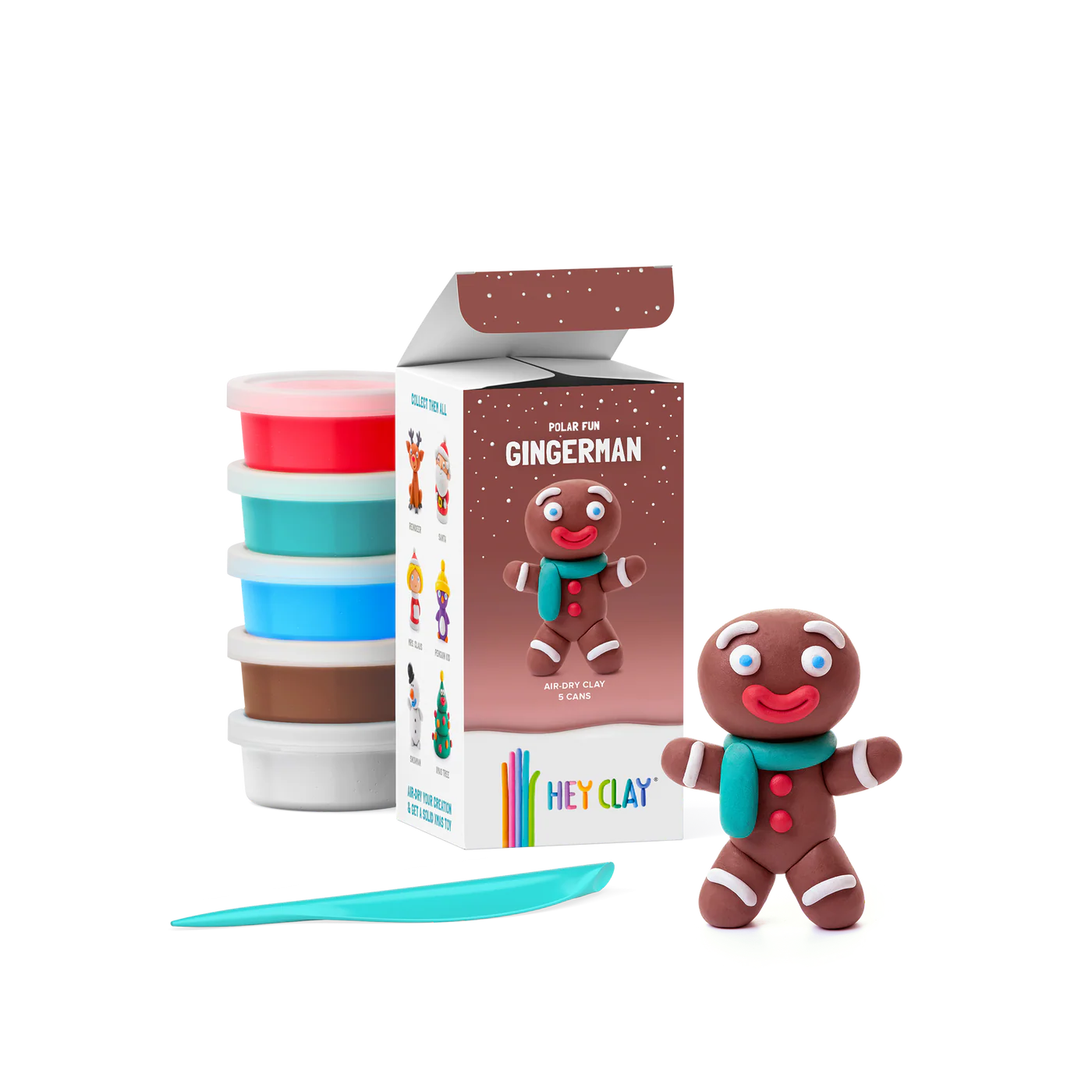 Hey Clay - Ginger Man kersthanger - 5 cans