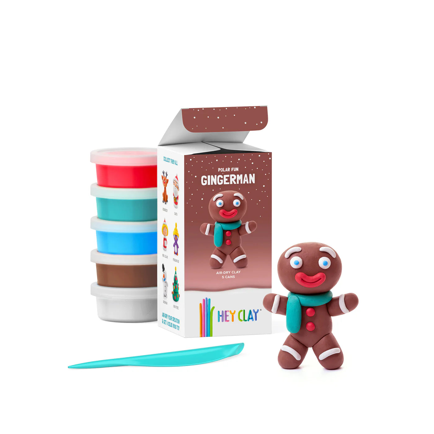 Hey Clay - Ginger Man kersthanger - 5 cans