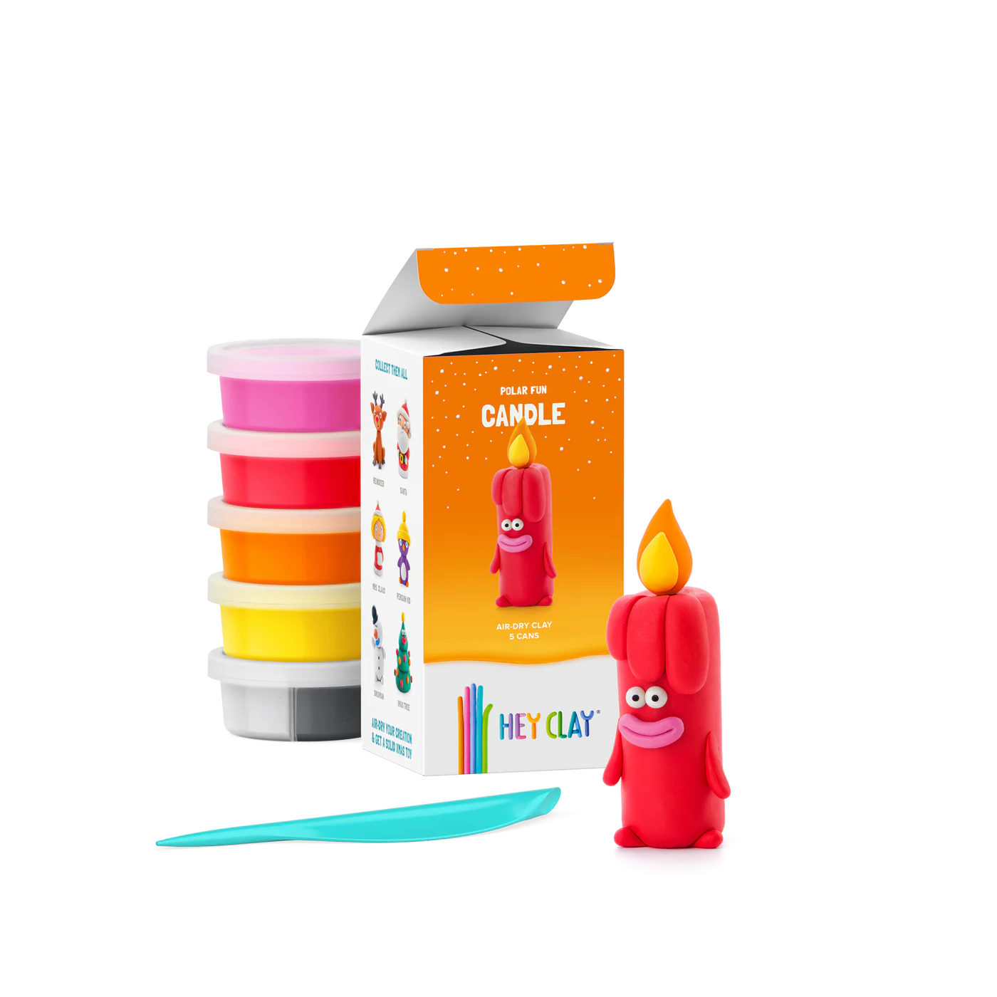 Hey Clay - Candle kersthanger - 5 cans