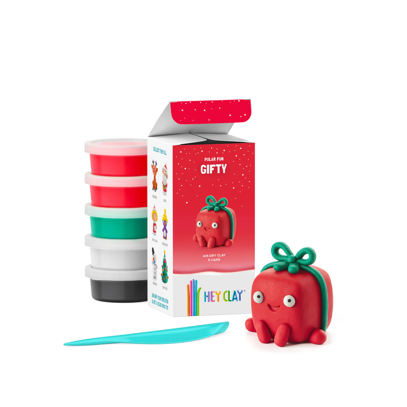 Hey Clay - Gifty kersthanger - 5 cans