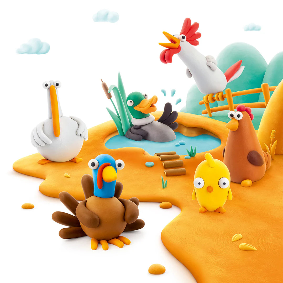 Hey Clay - Boerderijvogels (15 potjes)