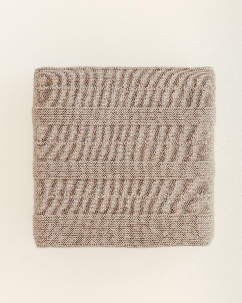 Hvid wollen babydeken Holly Sand