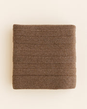 Hvid Wollen babydeken Holly Walnut