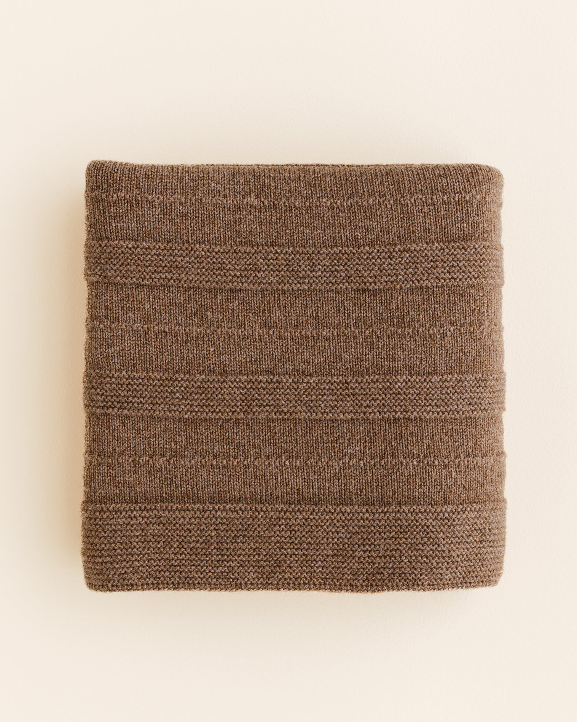 Hvid Wollen babydeken Holly Walnut