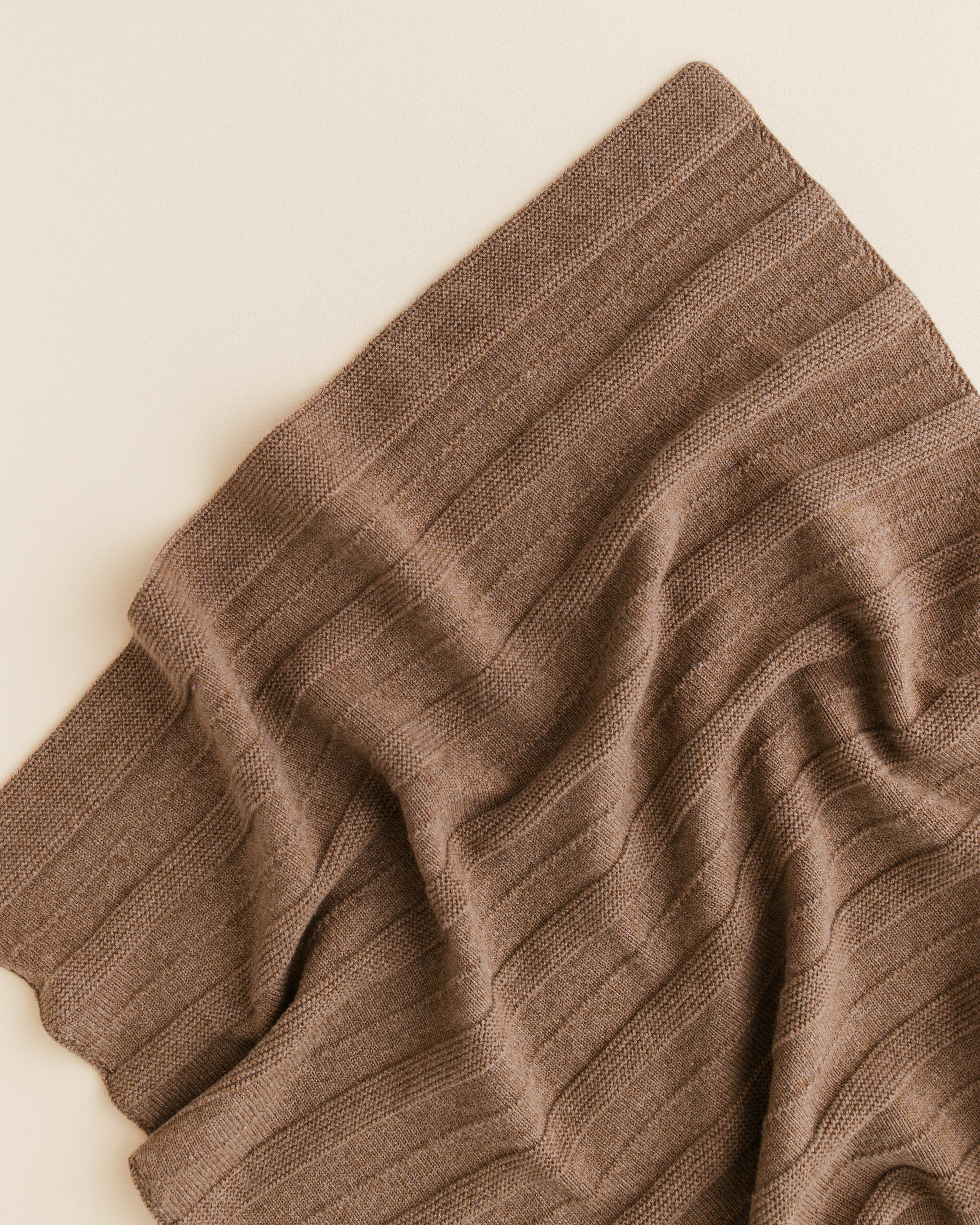 Hvid Wollen babydeken Holly Walnut