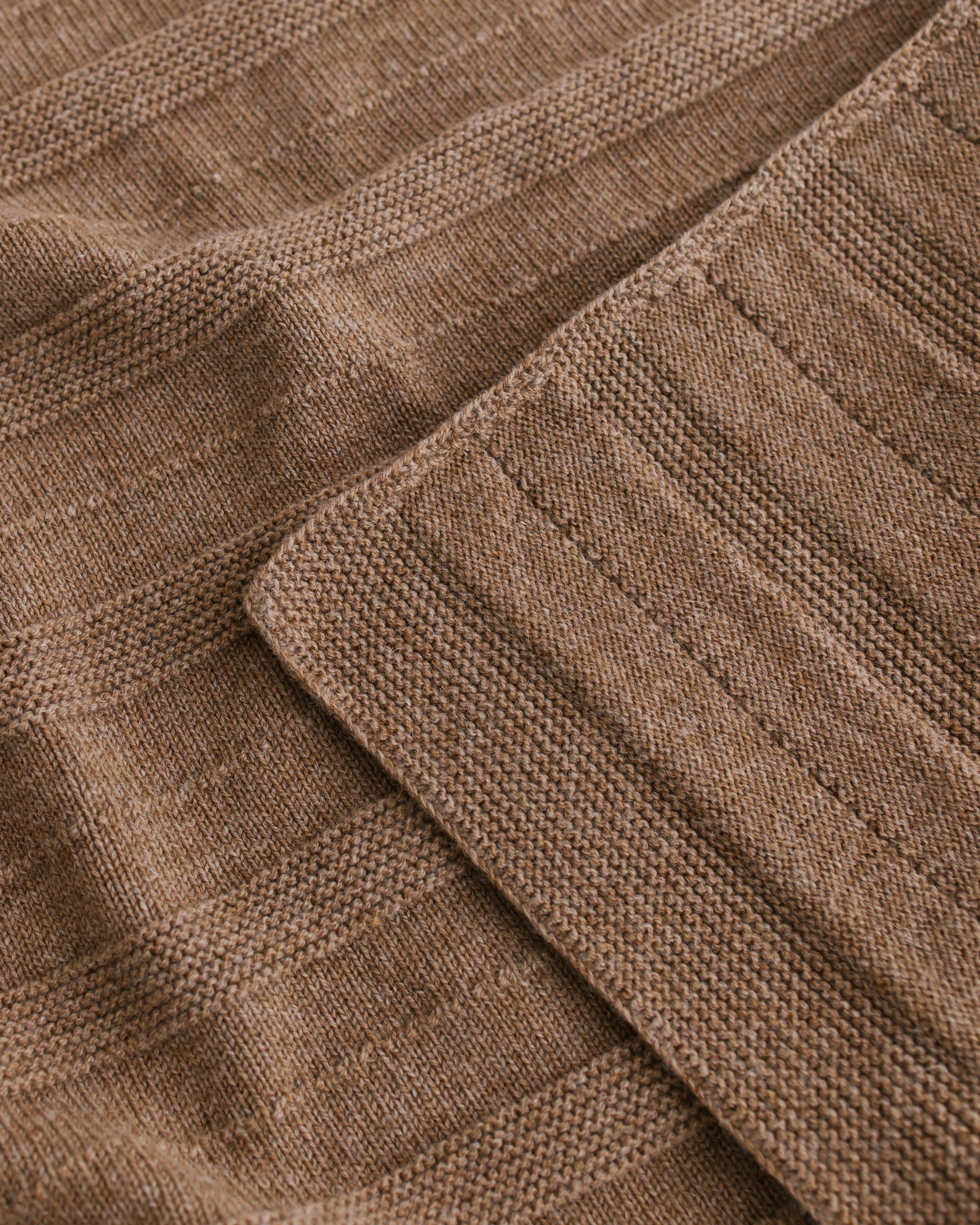 Hvid Wollen babydeken Holly Walnut