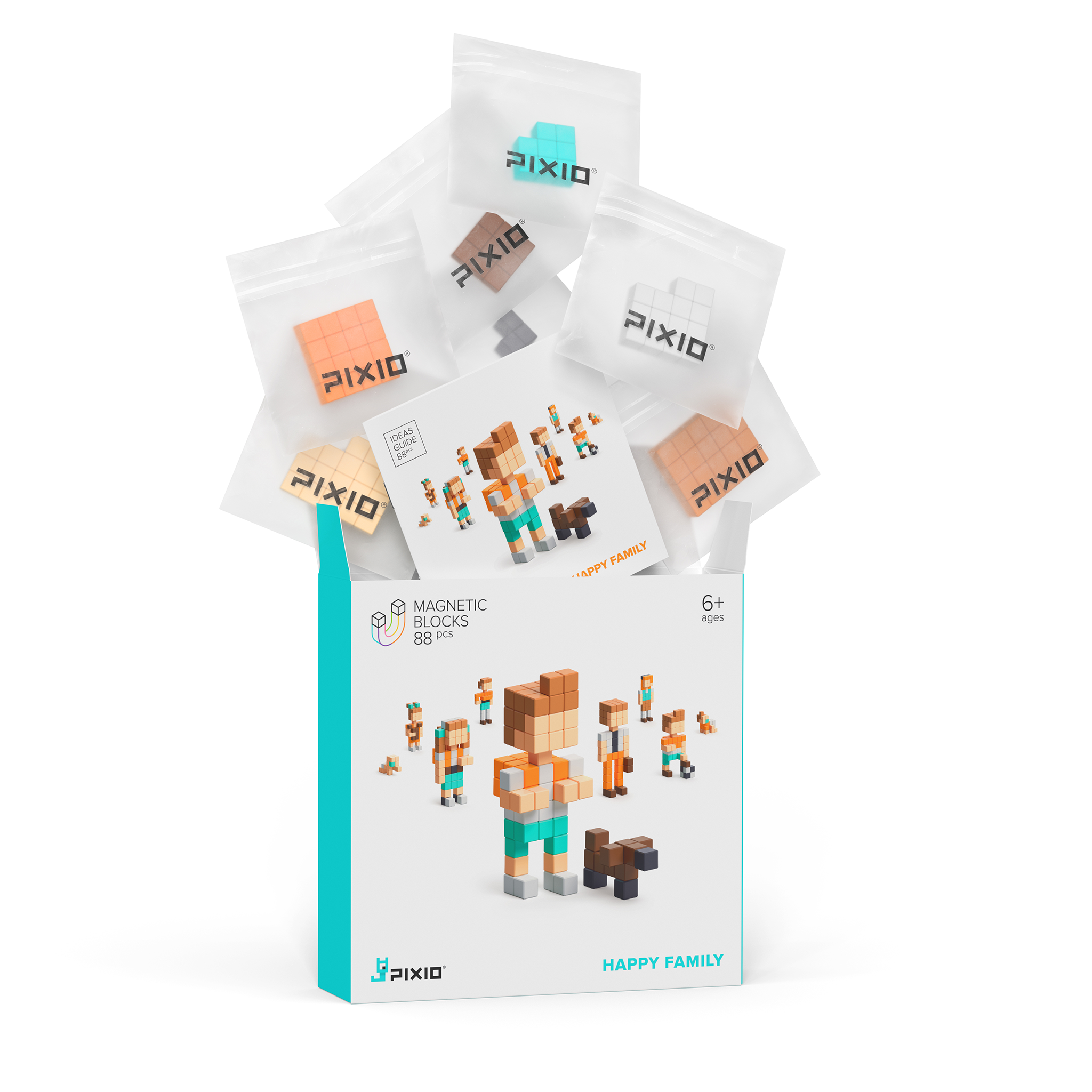 Pixio - Story Happy Family - 88 magneetblokjes