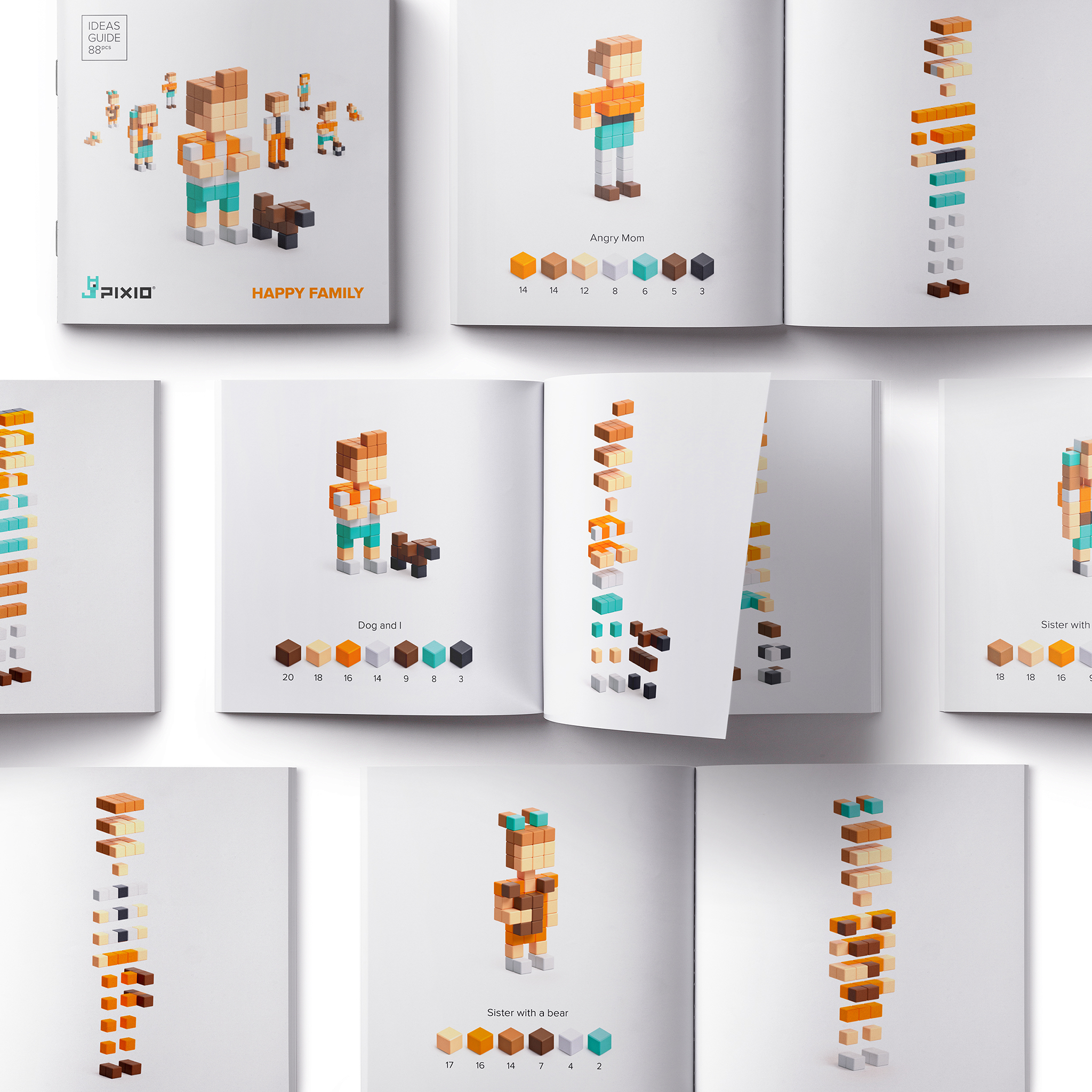 Pixio - Story Happy Family - 88 magneetblokjes