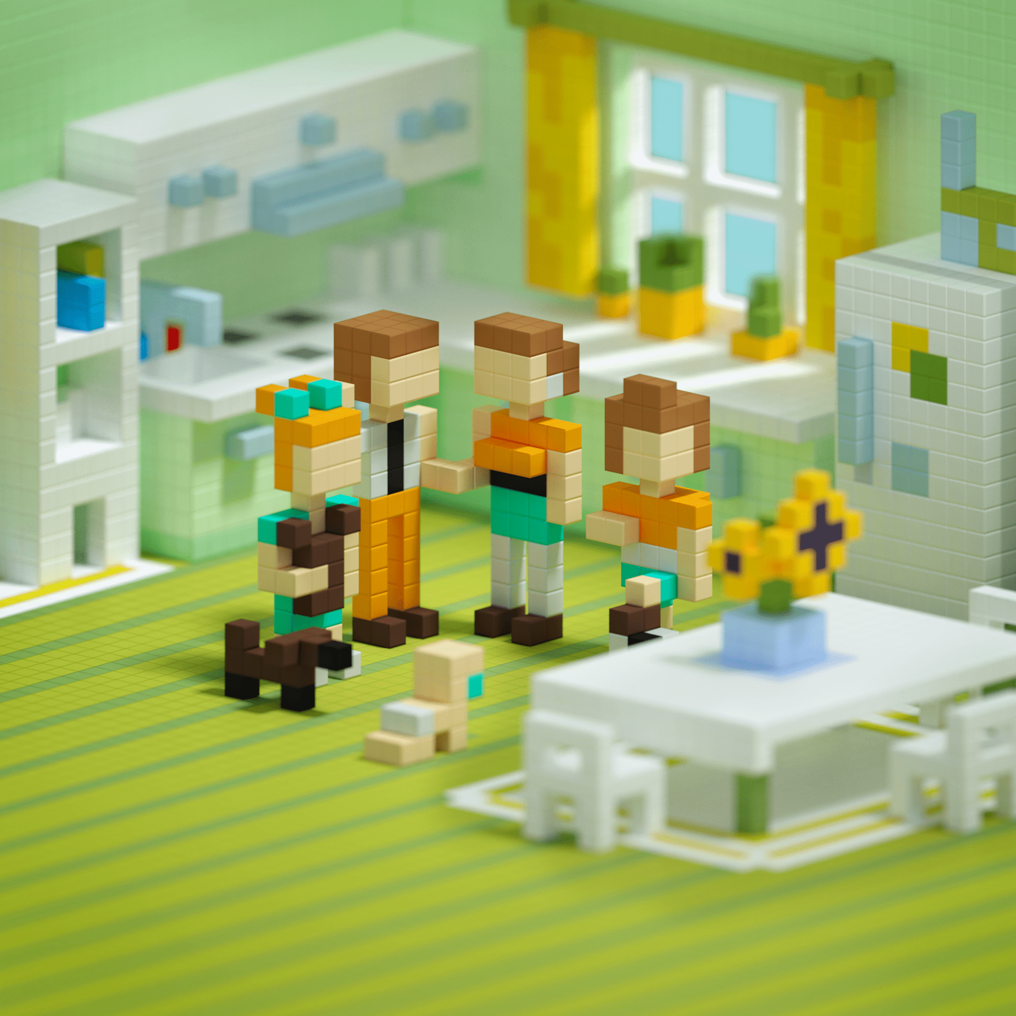 Pixio - Story Happy Family - 88 magneetblokjes
