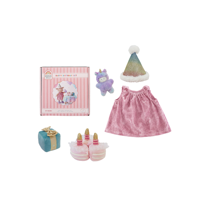Dinkum Dolls - Happy Birthday Set voor Dinkum Dolls
