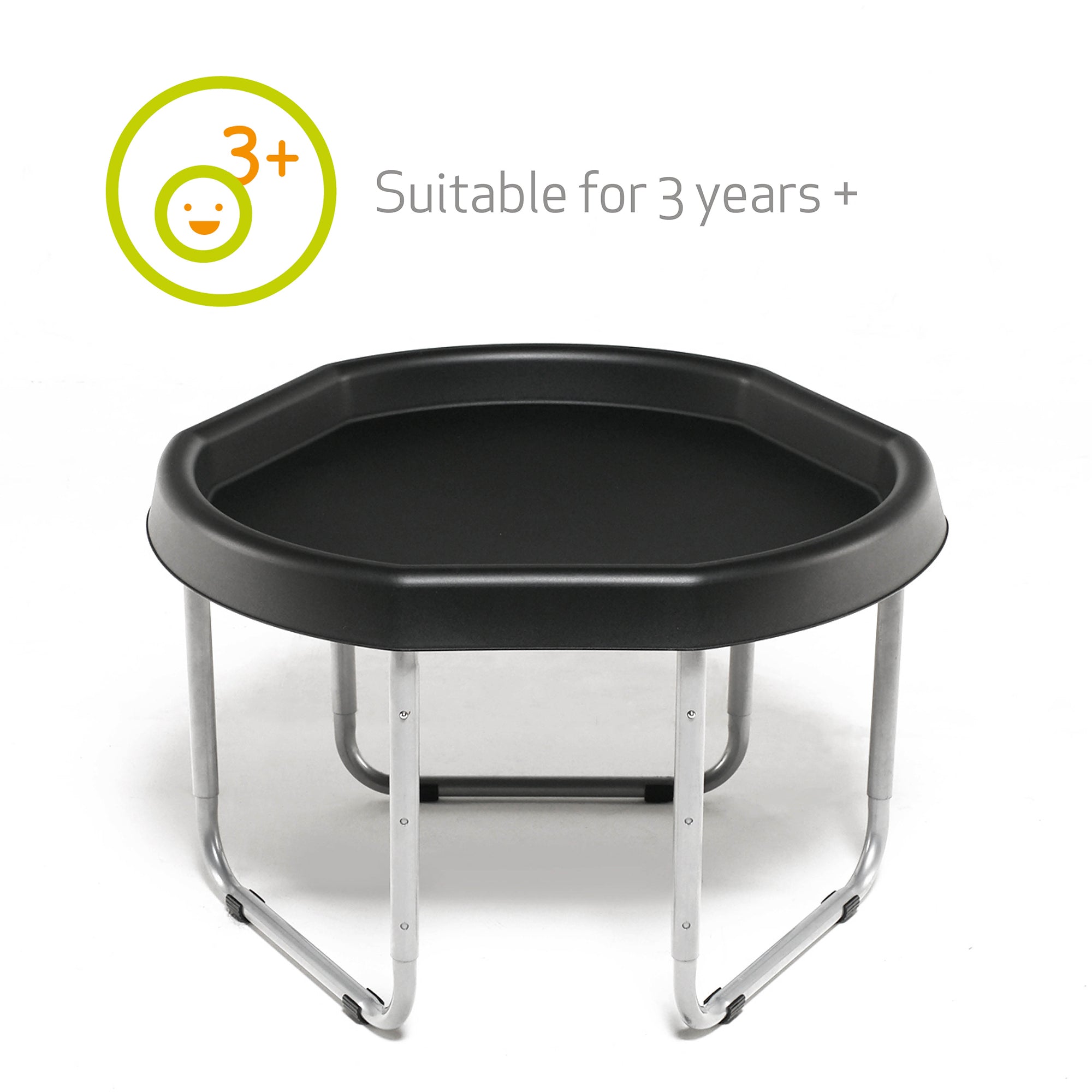 Tuff Tray activiteitentafel zwart - zeshoekig Hexacle - 90 cm met onderstel