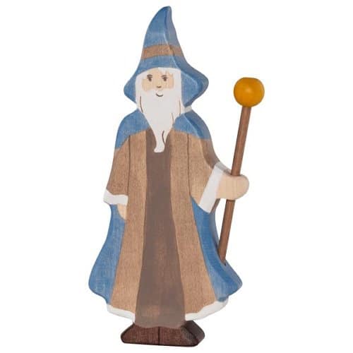 Holztiger houten tovenaar speelfiguur