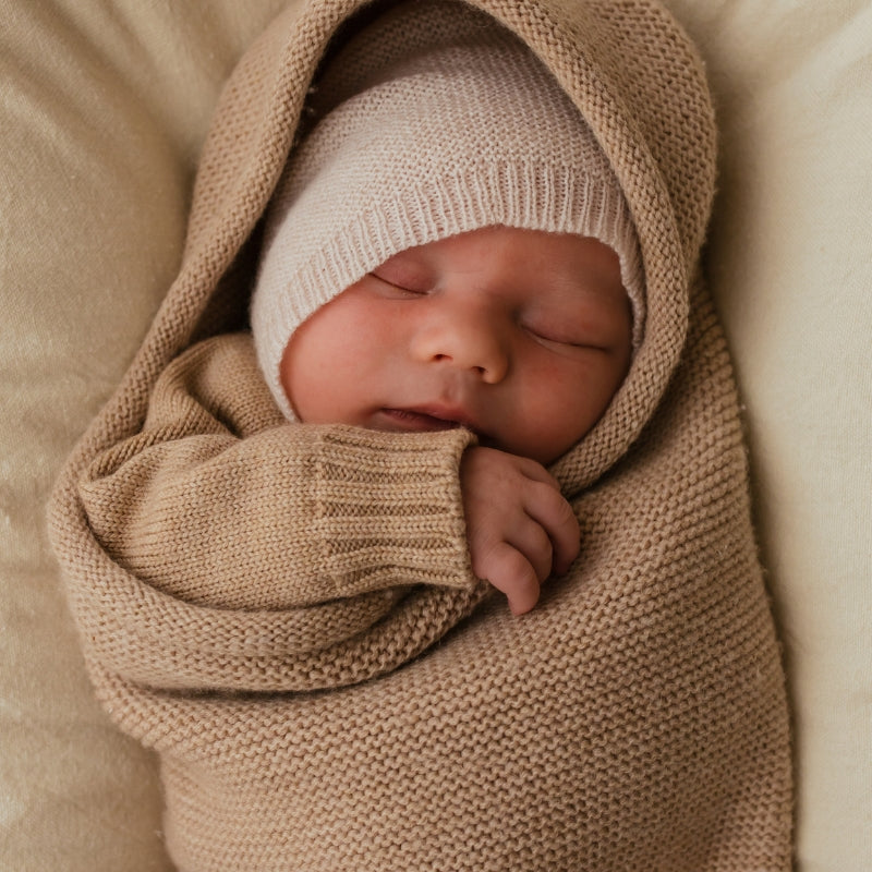 Hvid - cocoon - 100% merinowol - Sand